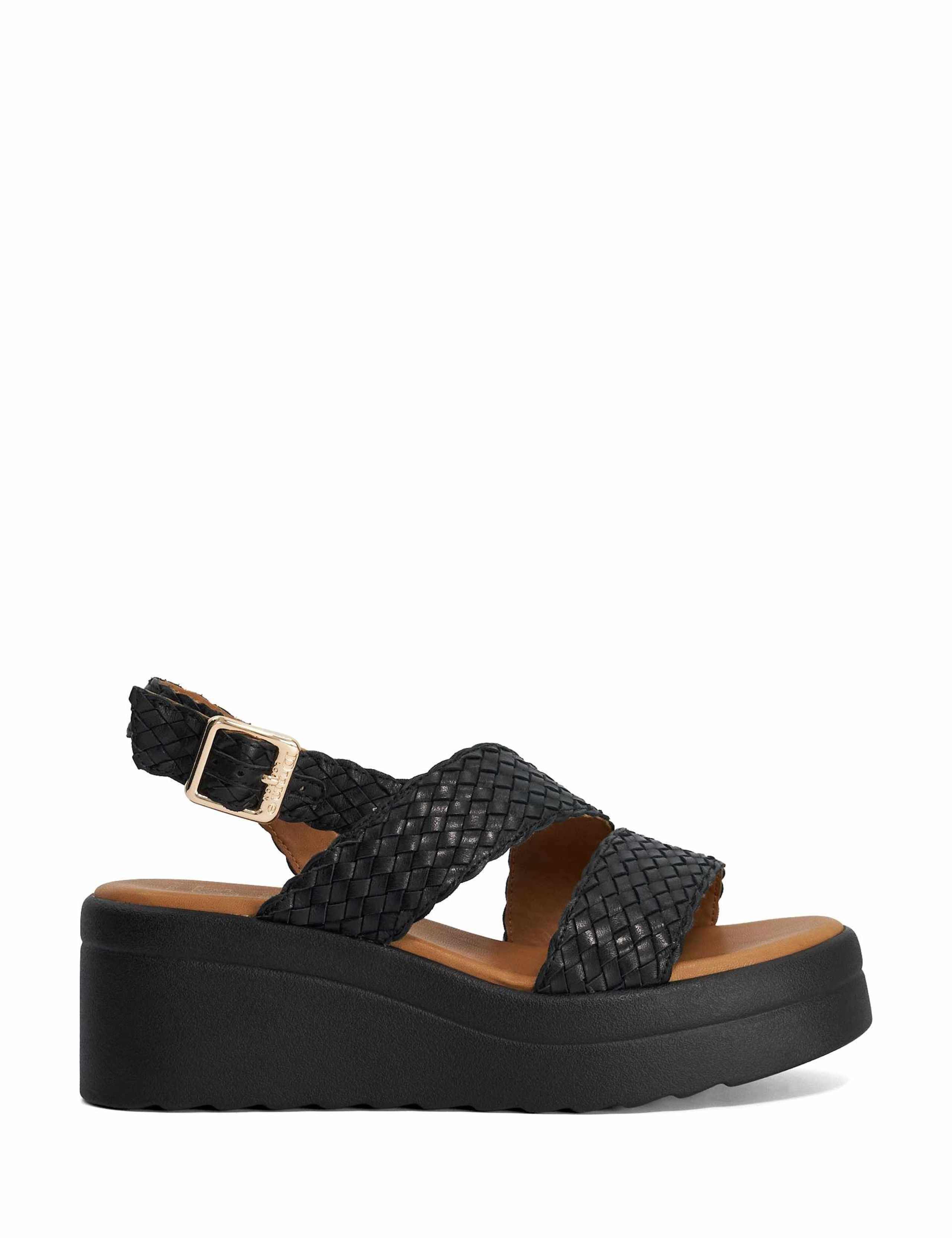 Wide Fit Woven Strappy Buckle Sandals