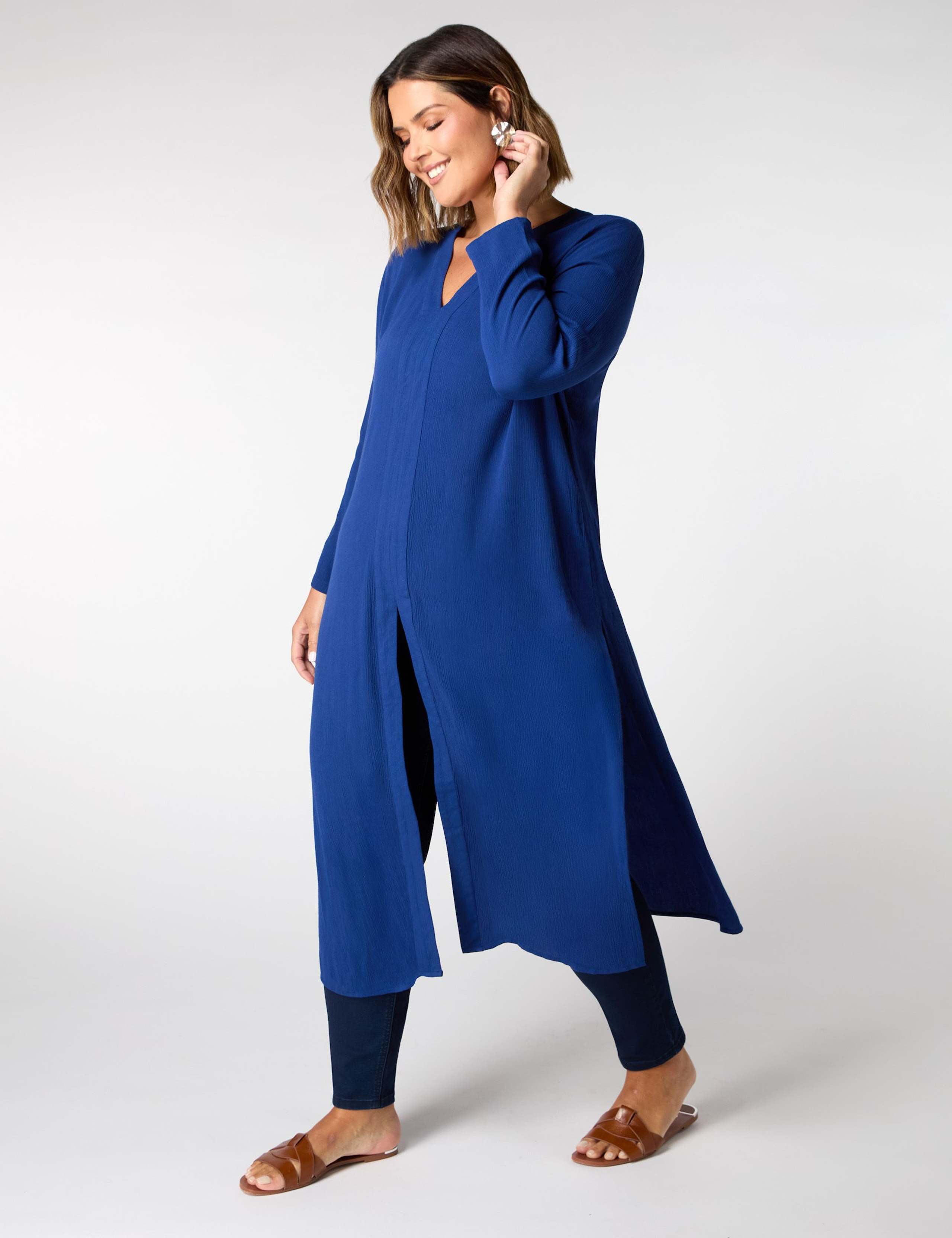 V-Neck Longline Tunic
