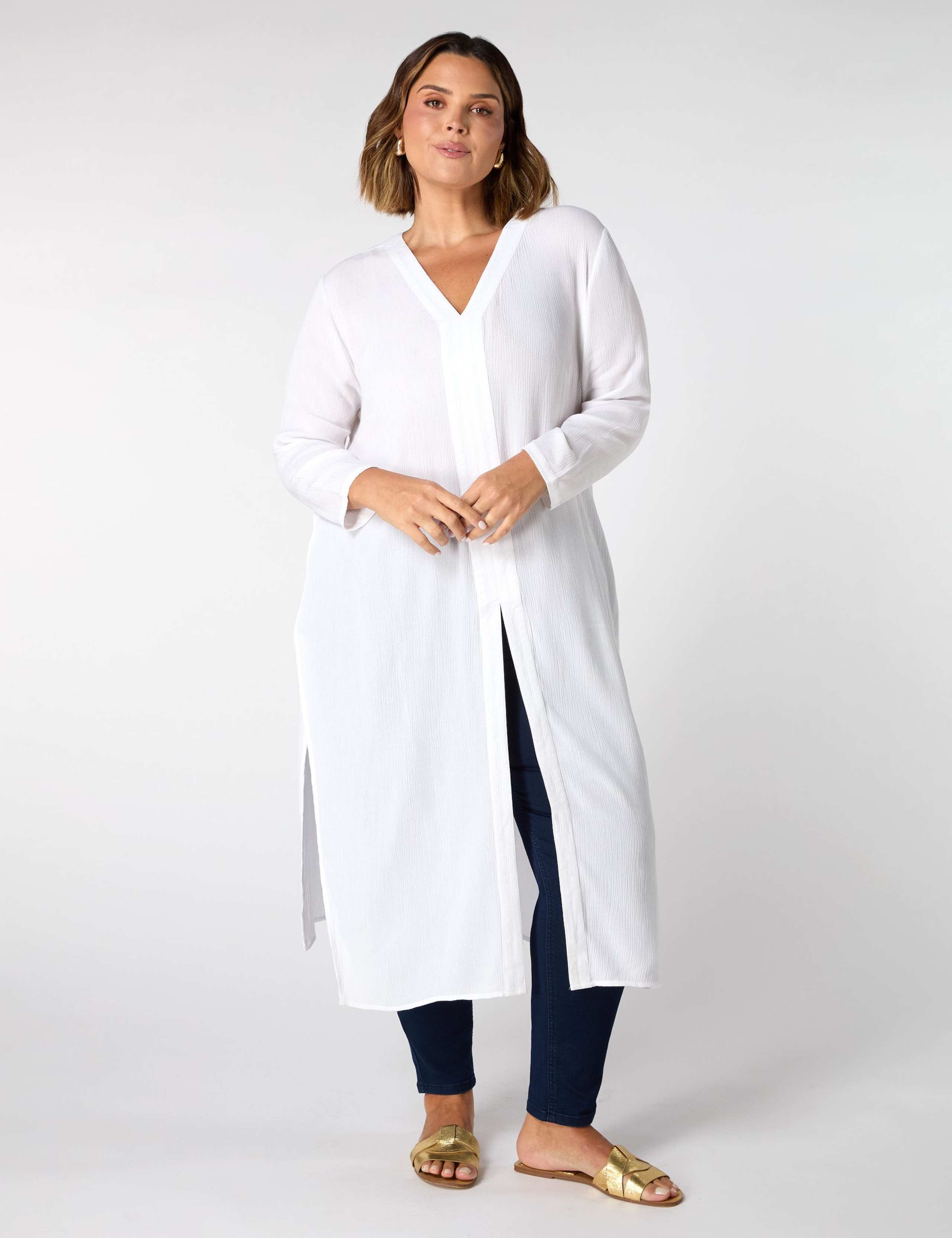 V-Neck Longline Tunic