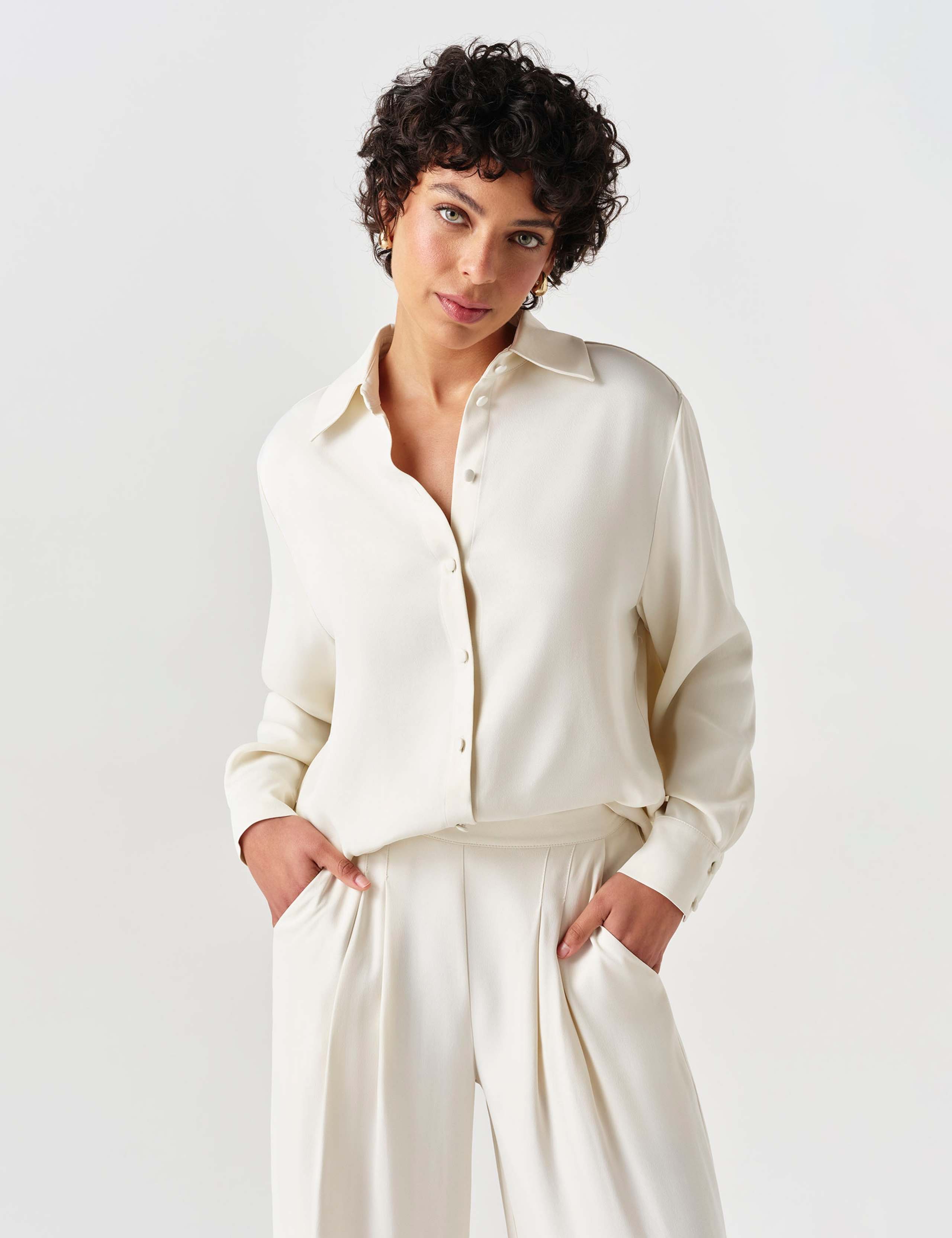 Satin Collared Blouse