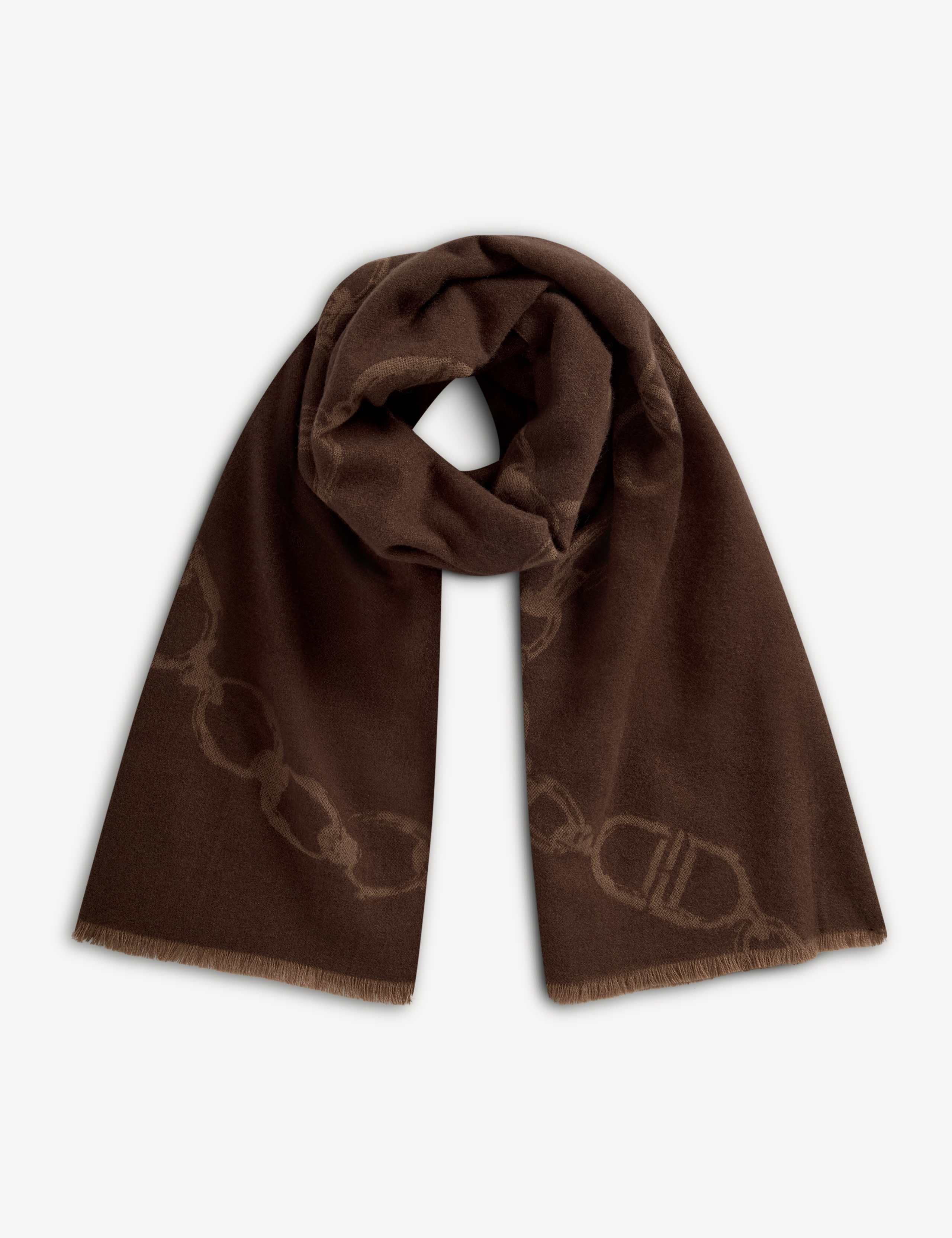 Wool Blend Printed Scarf
