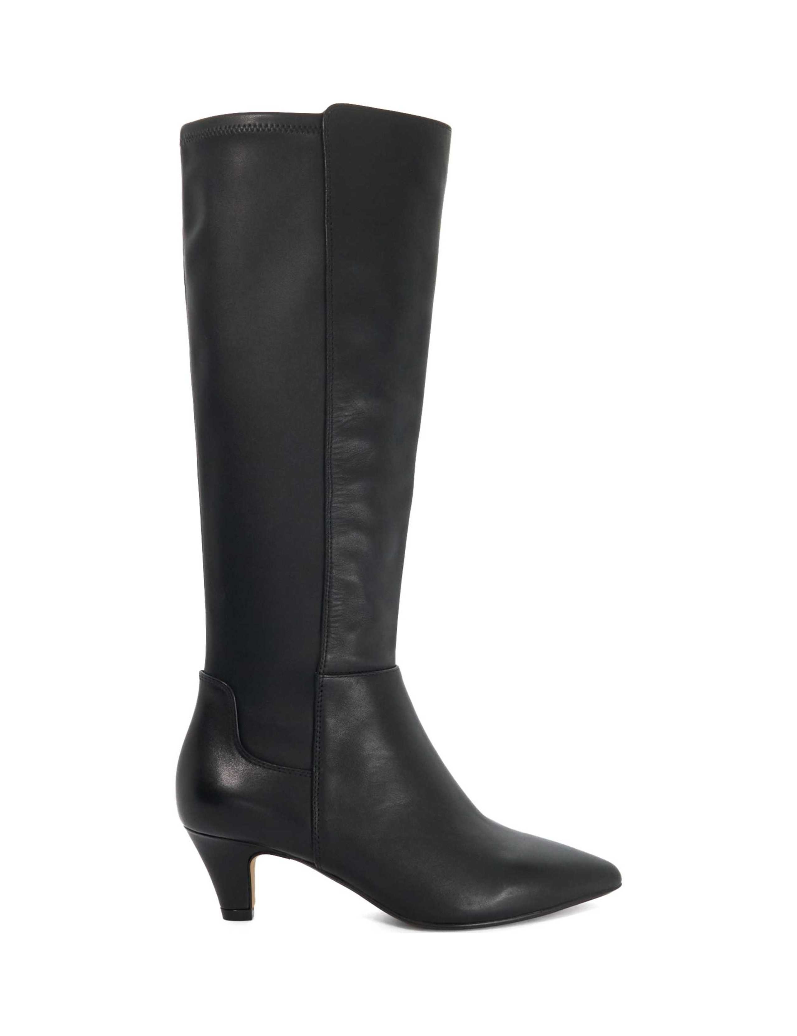 Wide Fit Leather Knee High Boots
