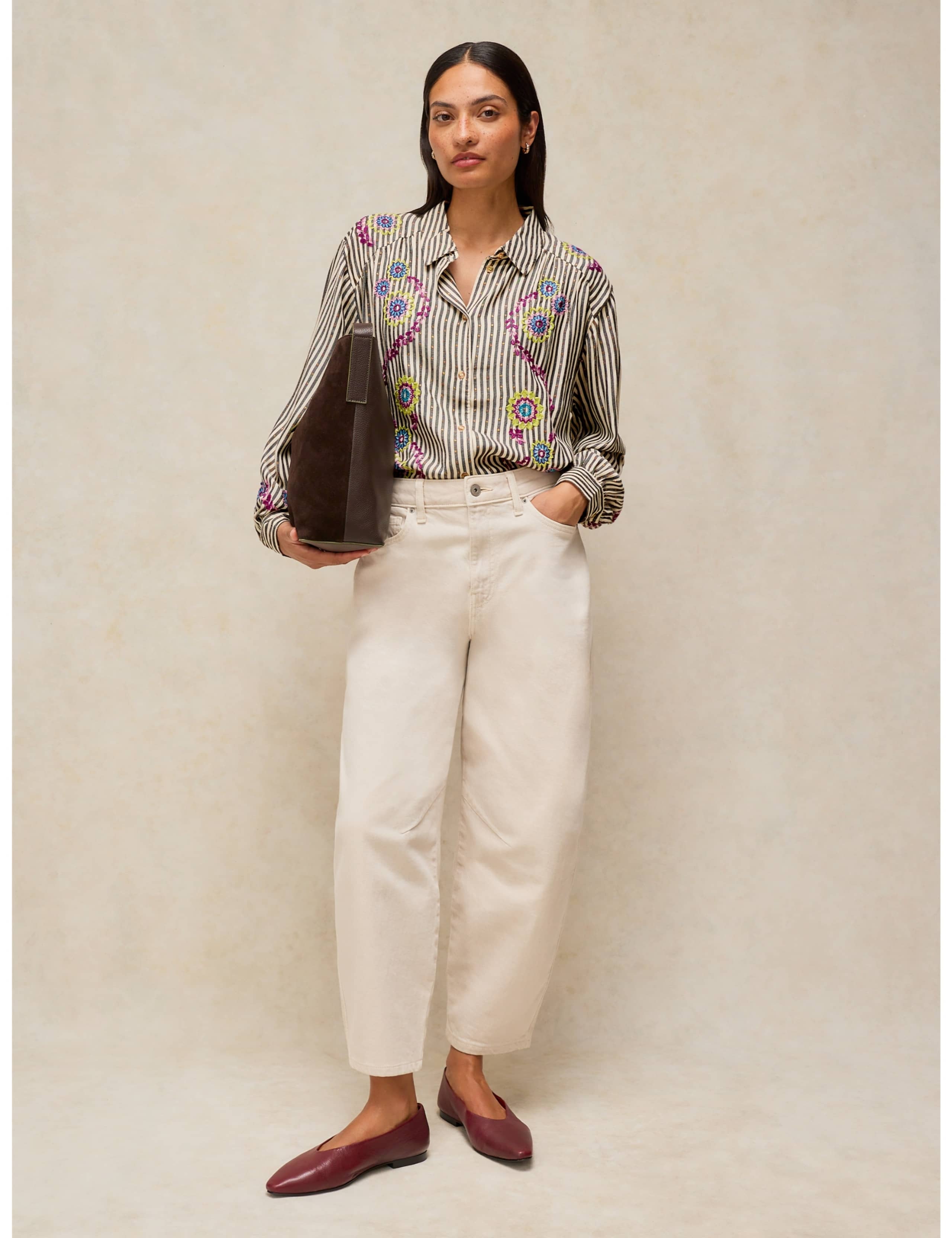 Embroidered Collared Shirt