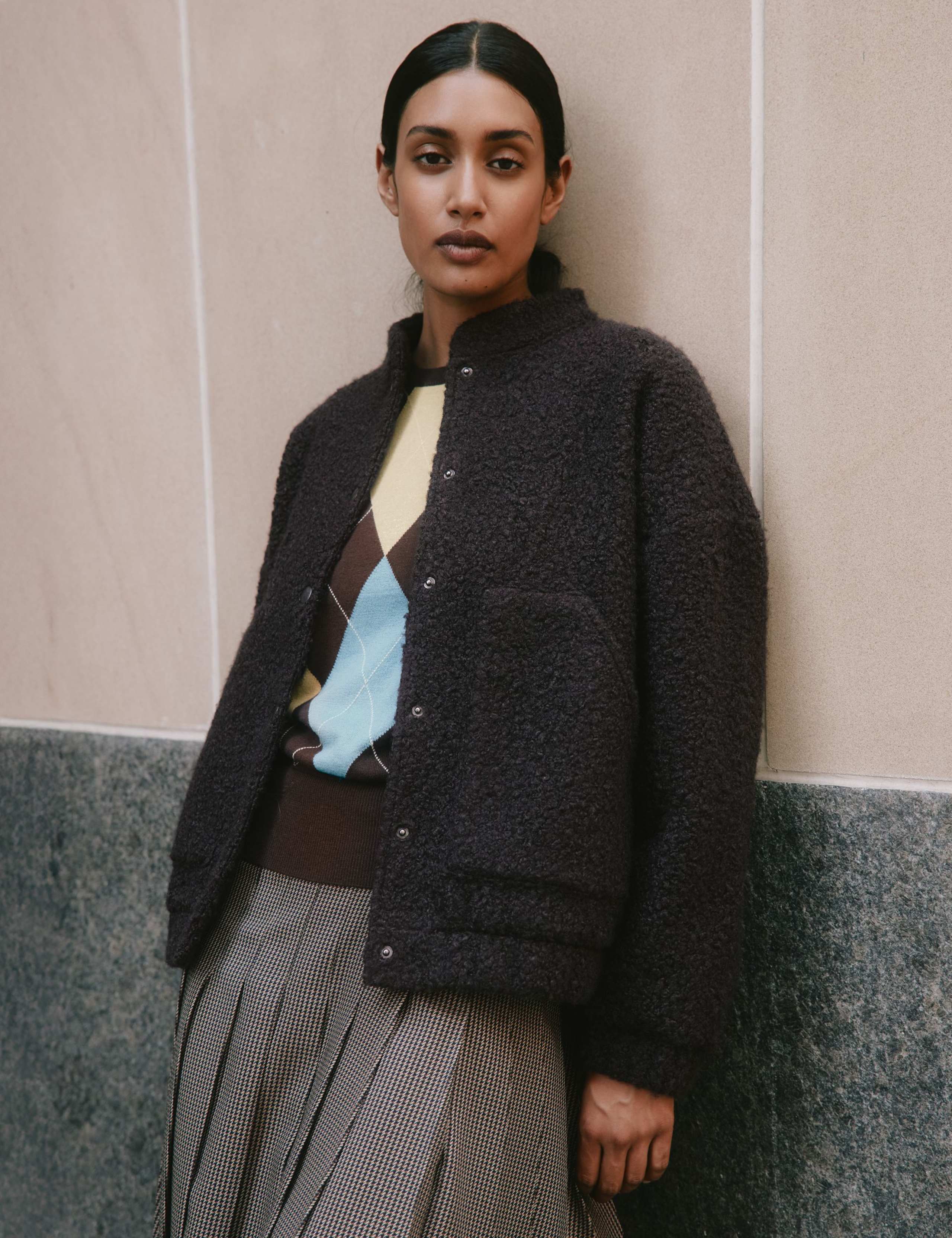 Curly Bomber Jacket