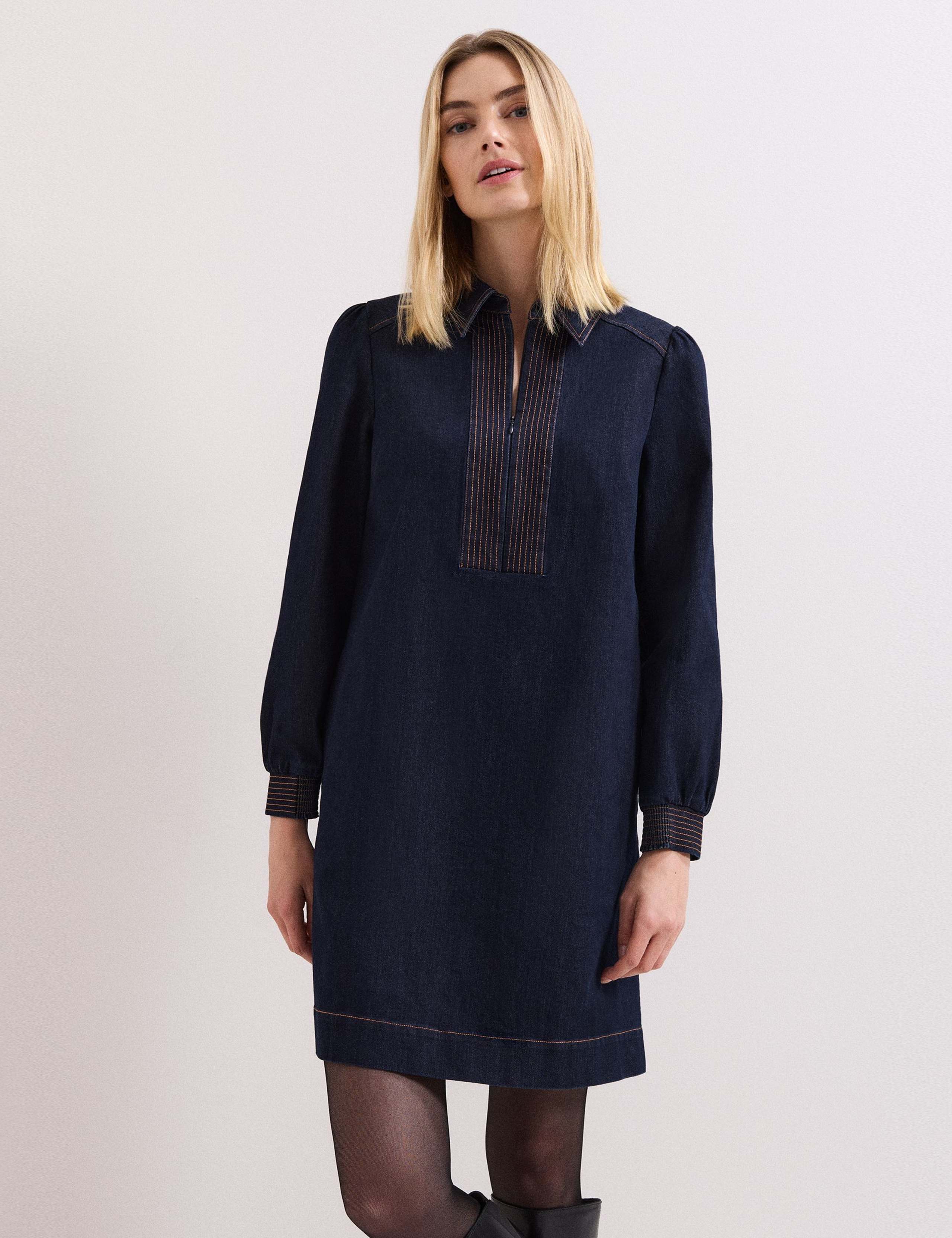 Denim Mini Shirt Dress