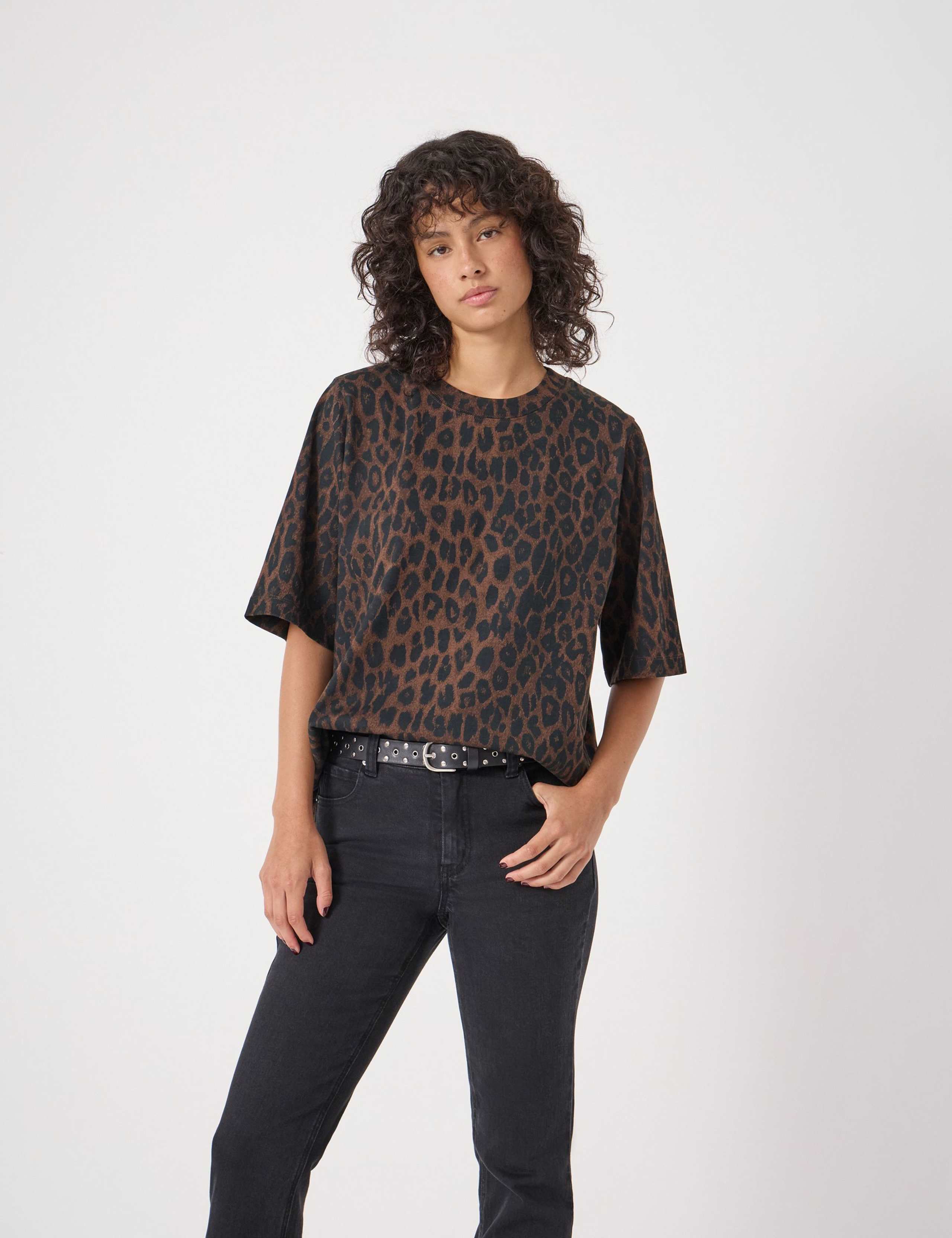Pure Cotton Leopard Print T-Shirt