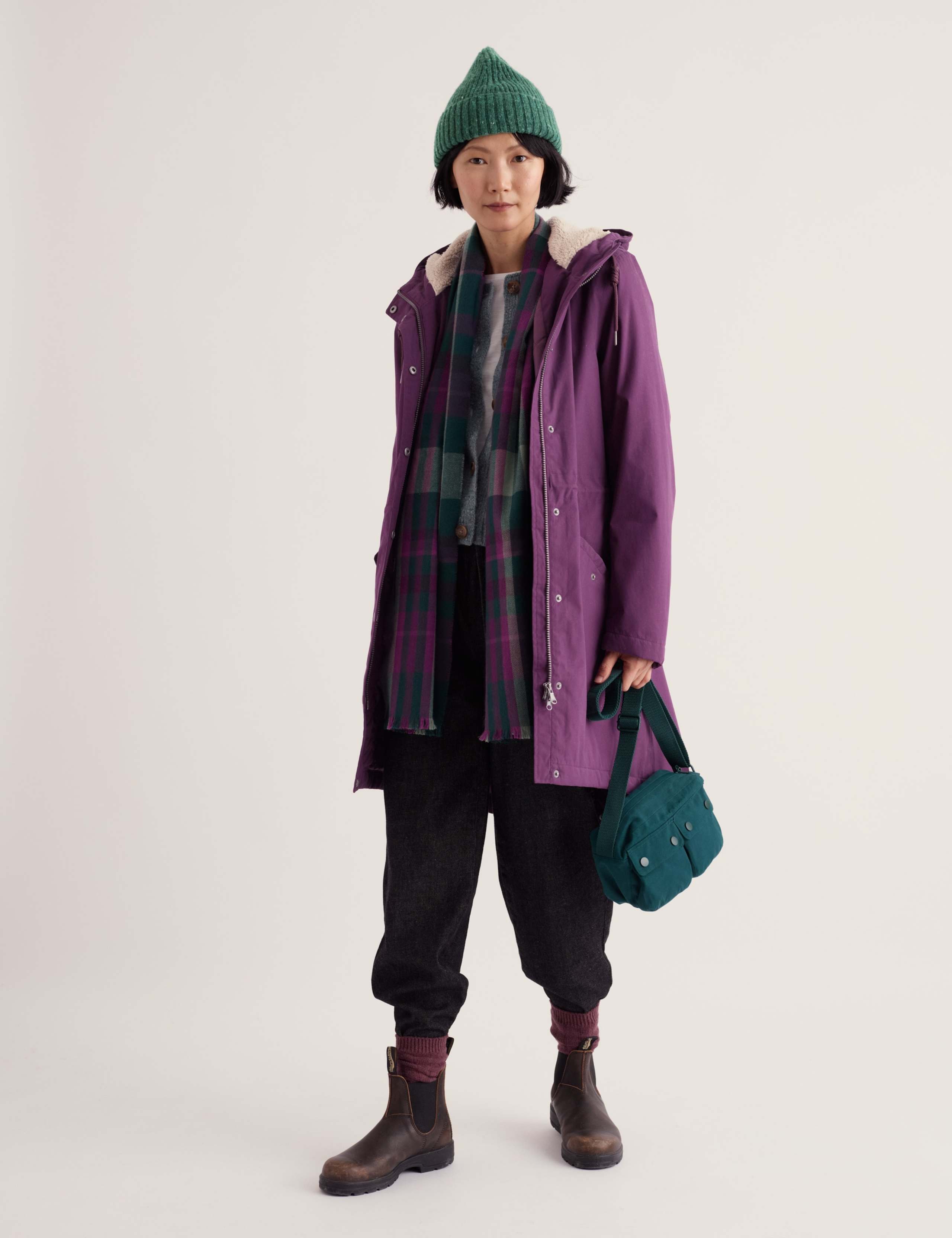 Cotton Rich Waterproof Hooded Parka Raincoat