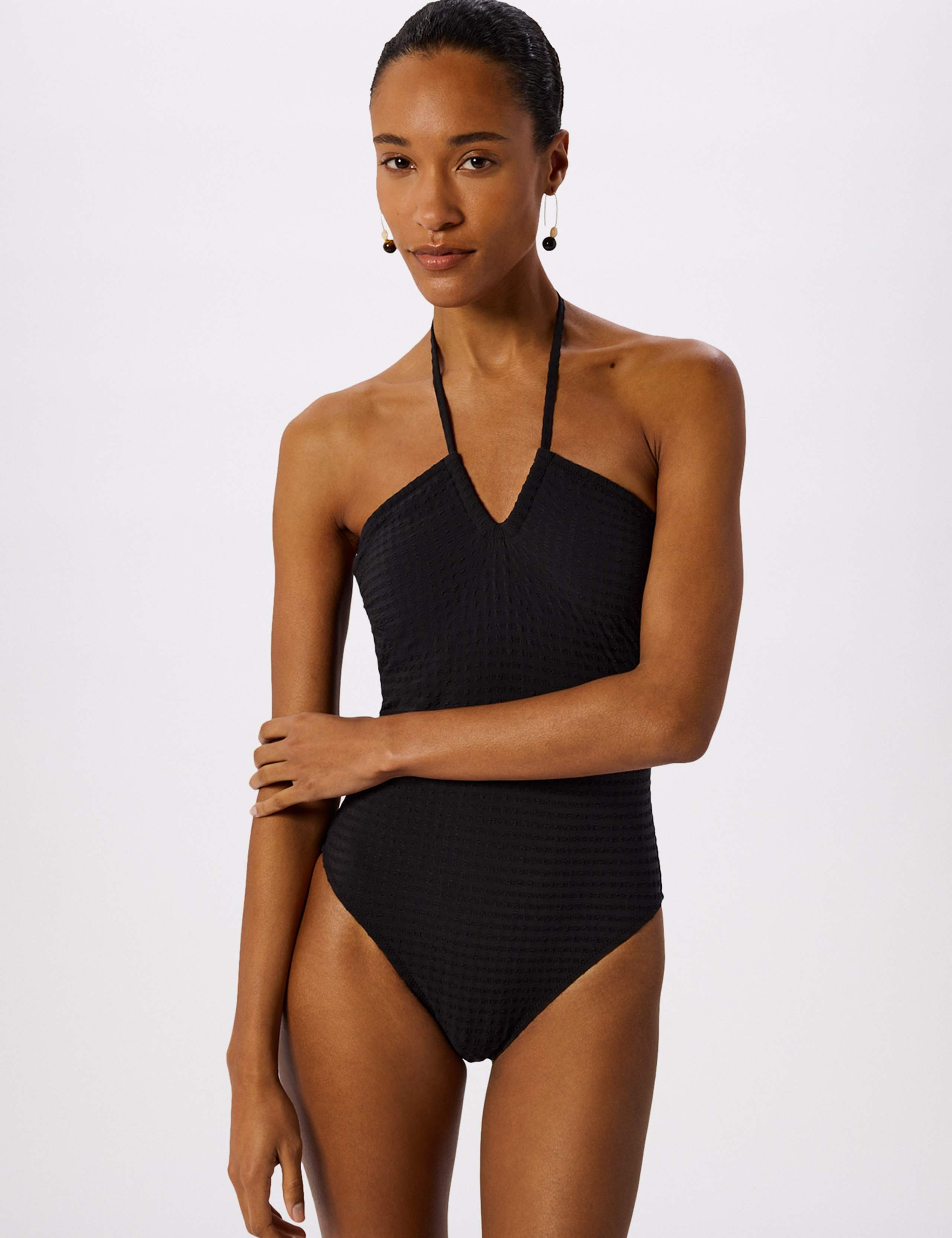 Textured Gingham Swimsuit