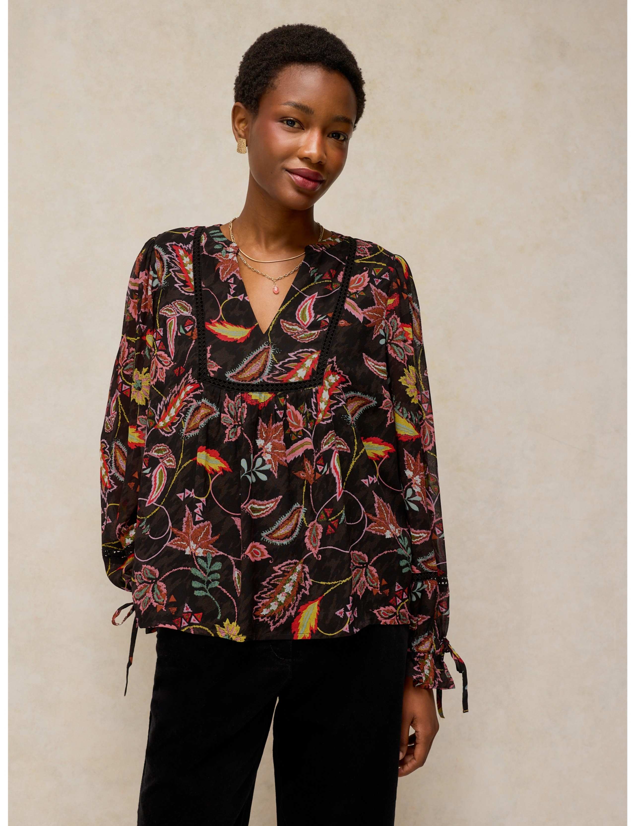 Eleanor Printed Poet Top