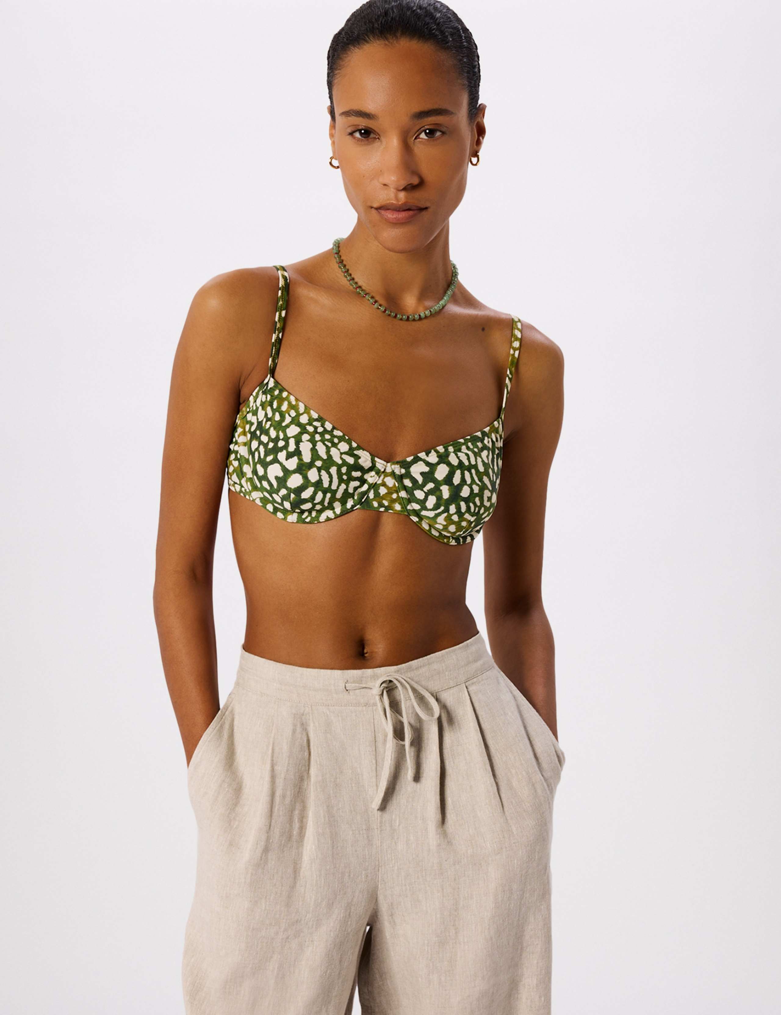Animal Print Wired Bikini Top