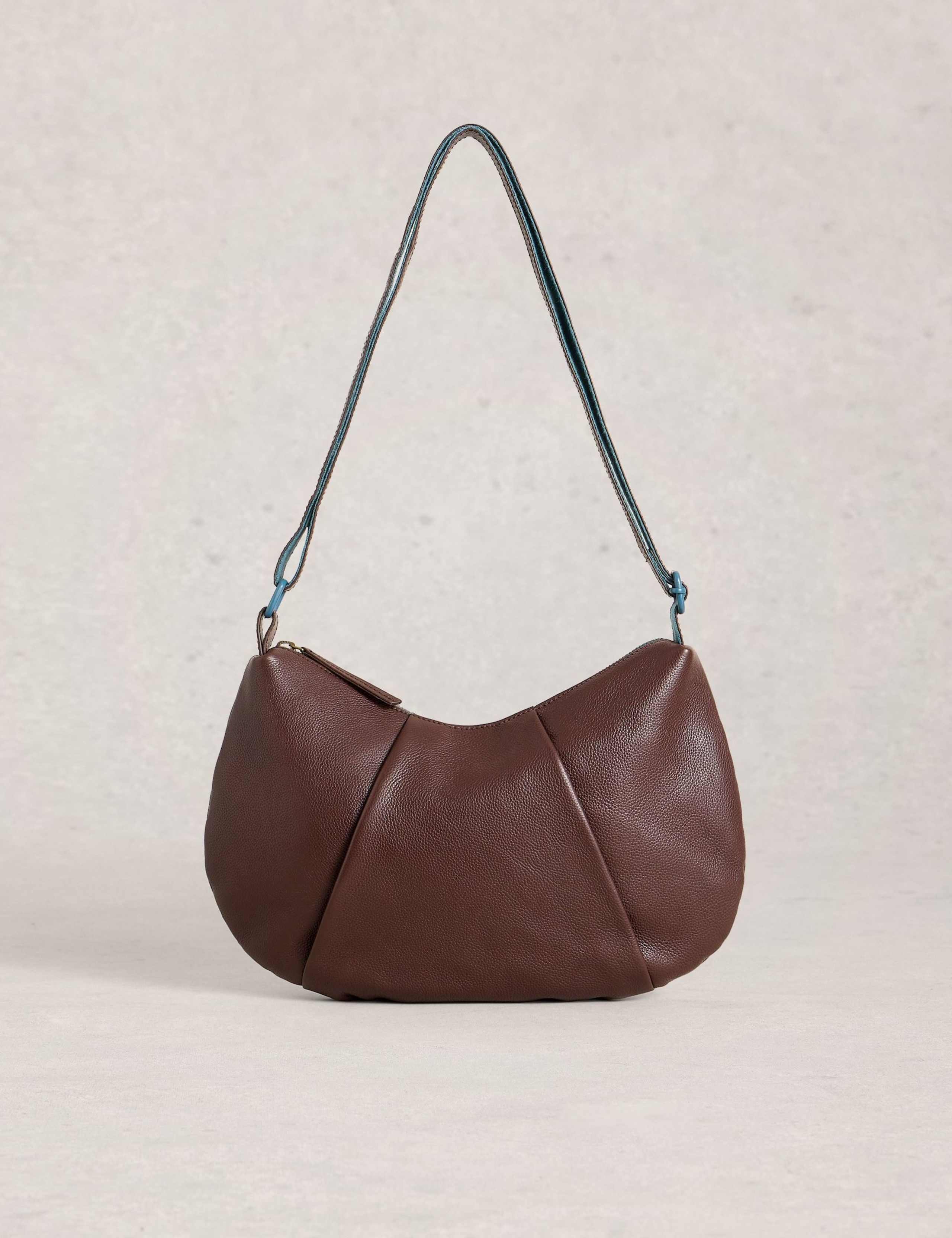 Leather Pleated Shoulder Bag
