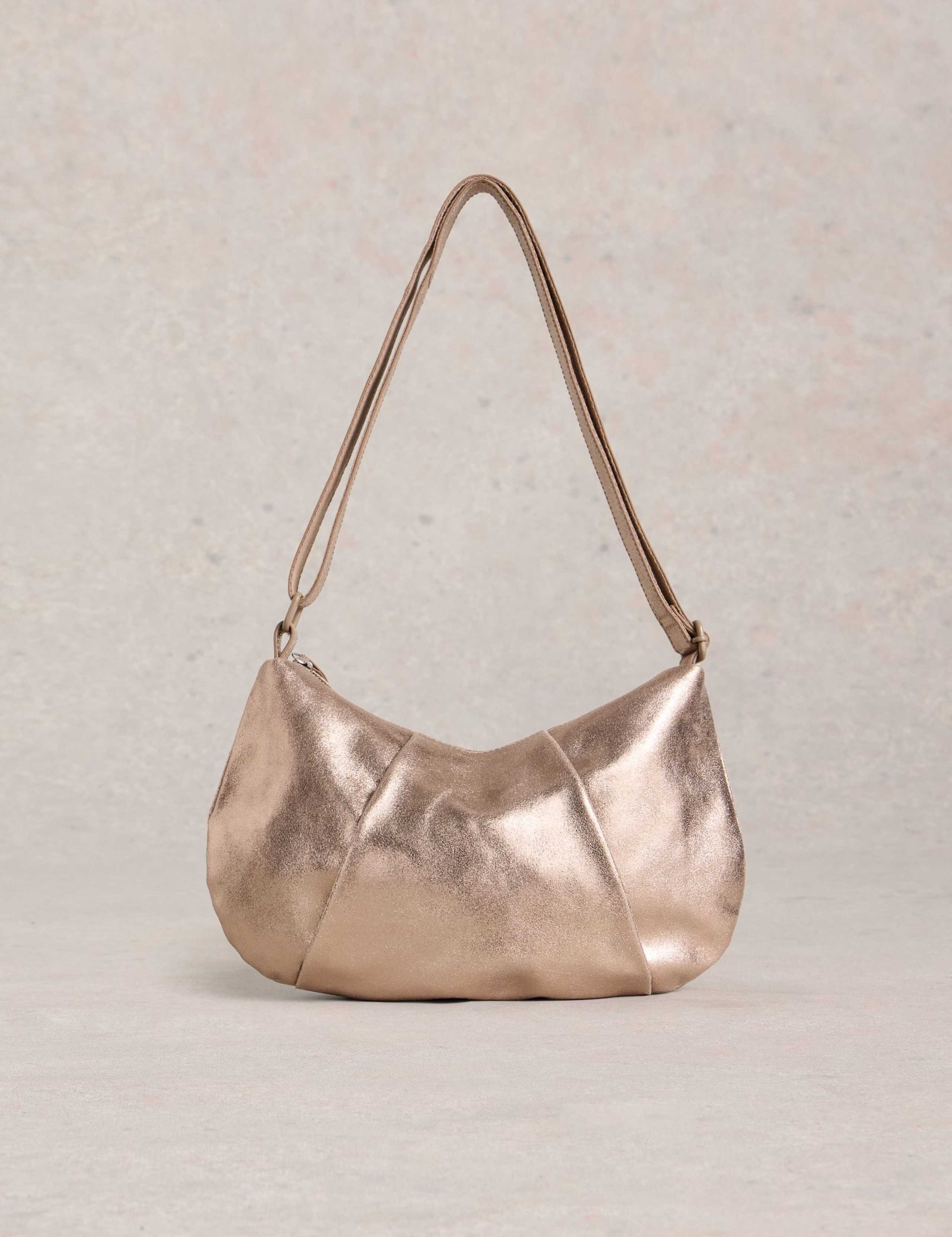 Leather Pleated Shoulder Bag
