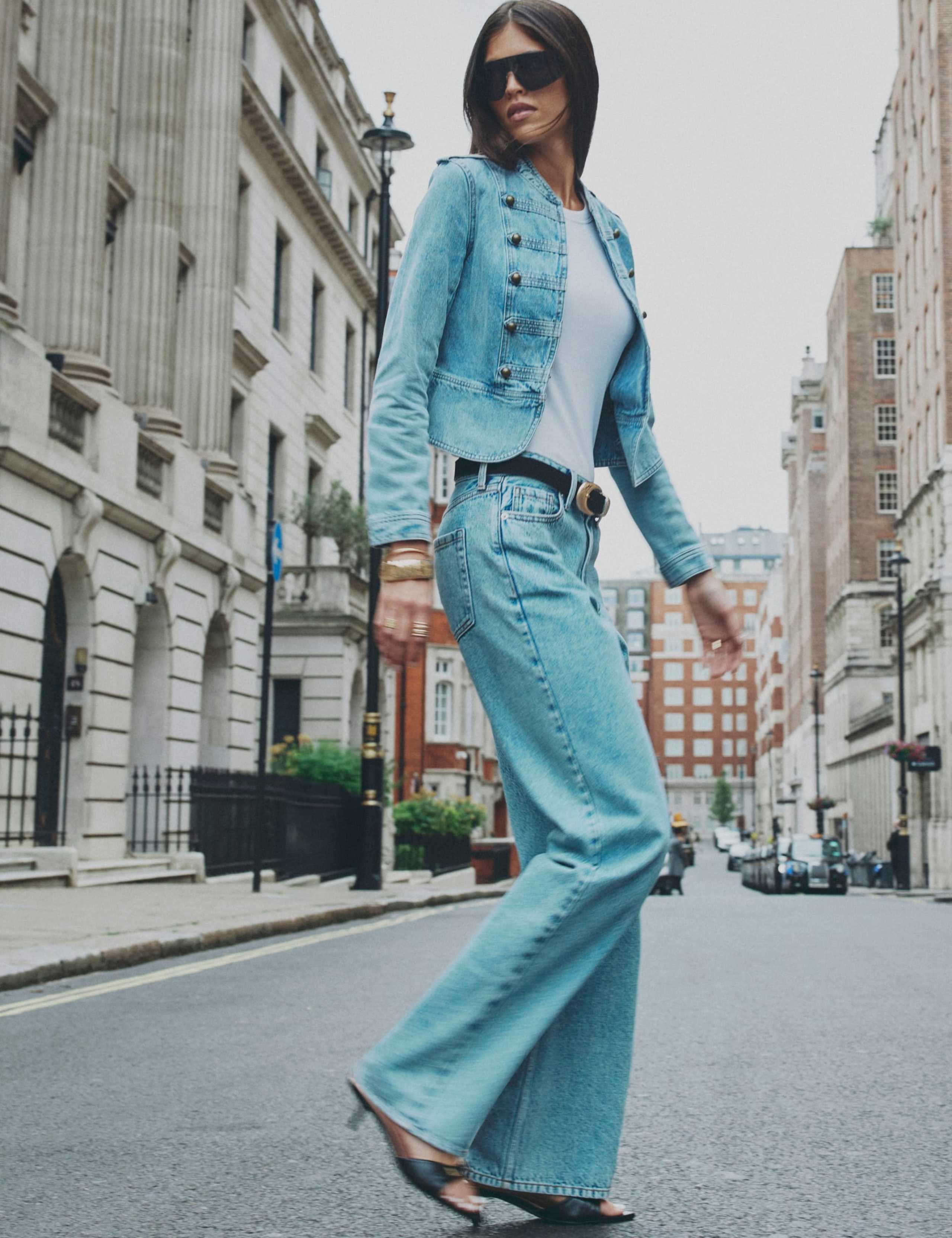 Relaxed High Waisted Straight Leg Jeans