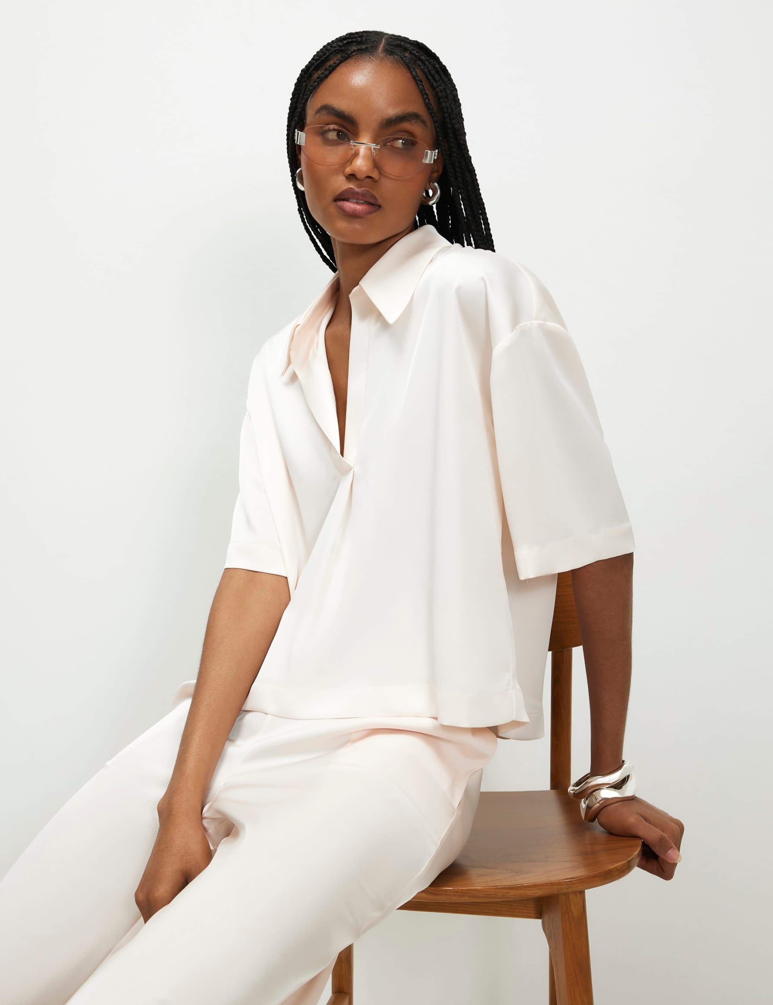 Satin Polo Shirt