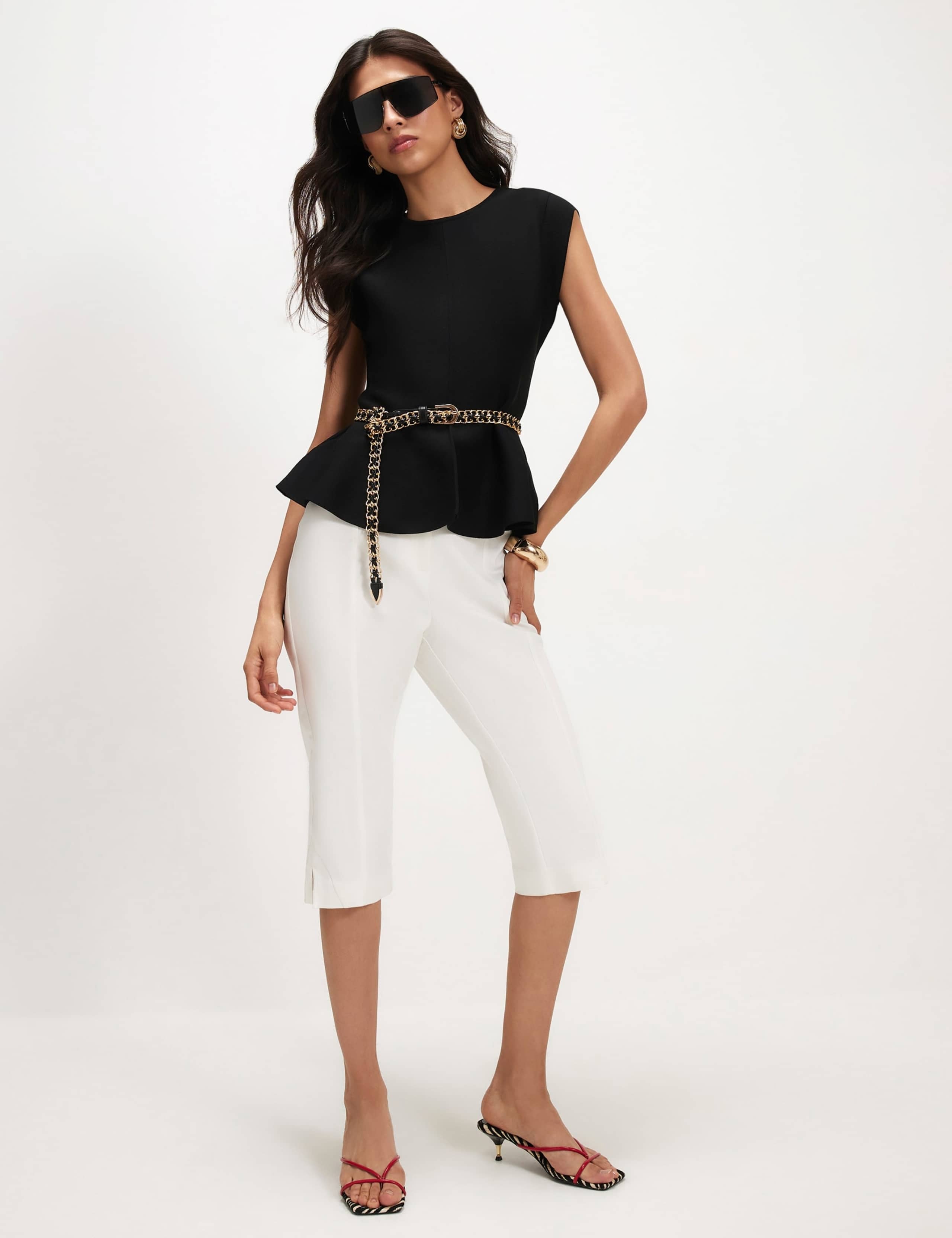 Round Neck Peplum Top