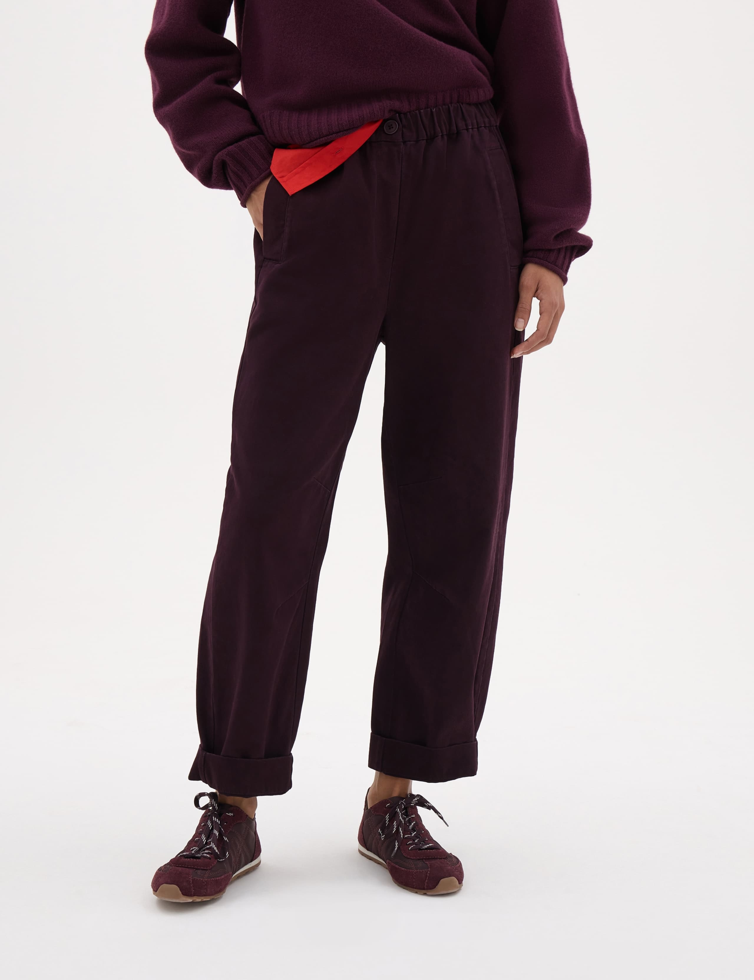 Jack Barrel Leg Pull On Trousers