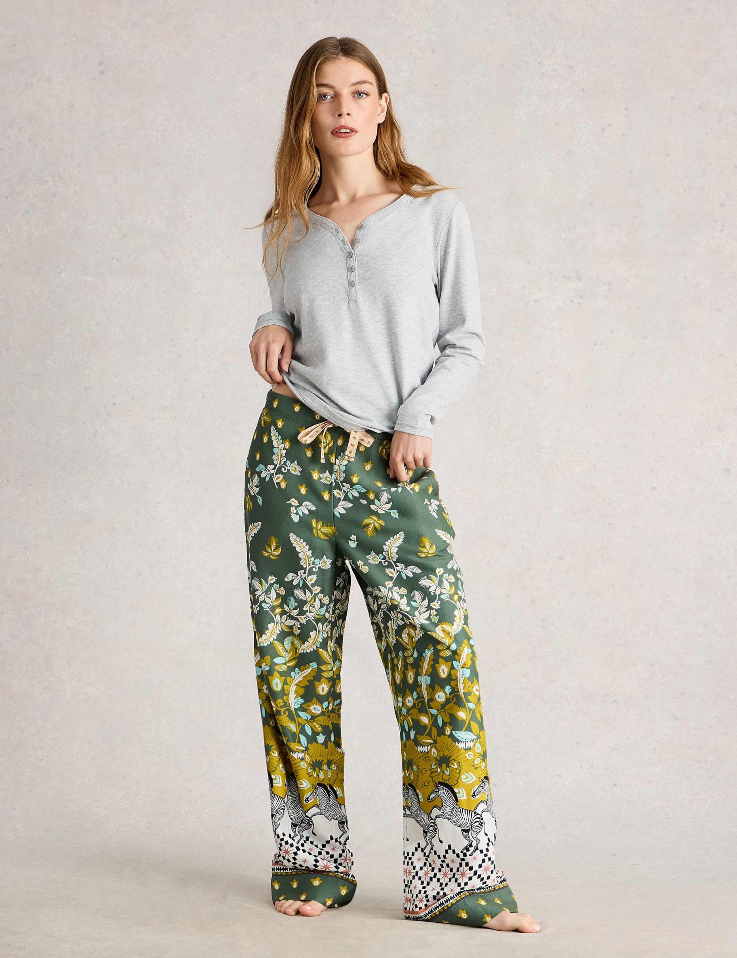Cotton Rich Floral Pyjama Bottoms