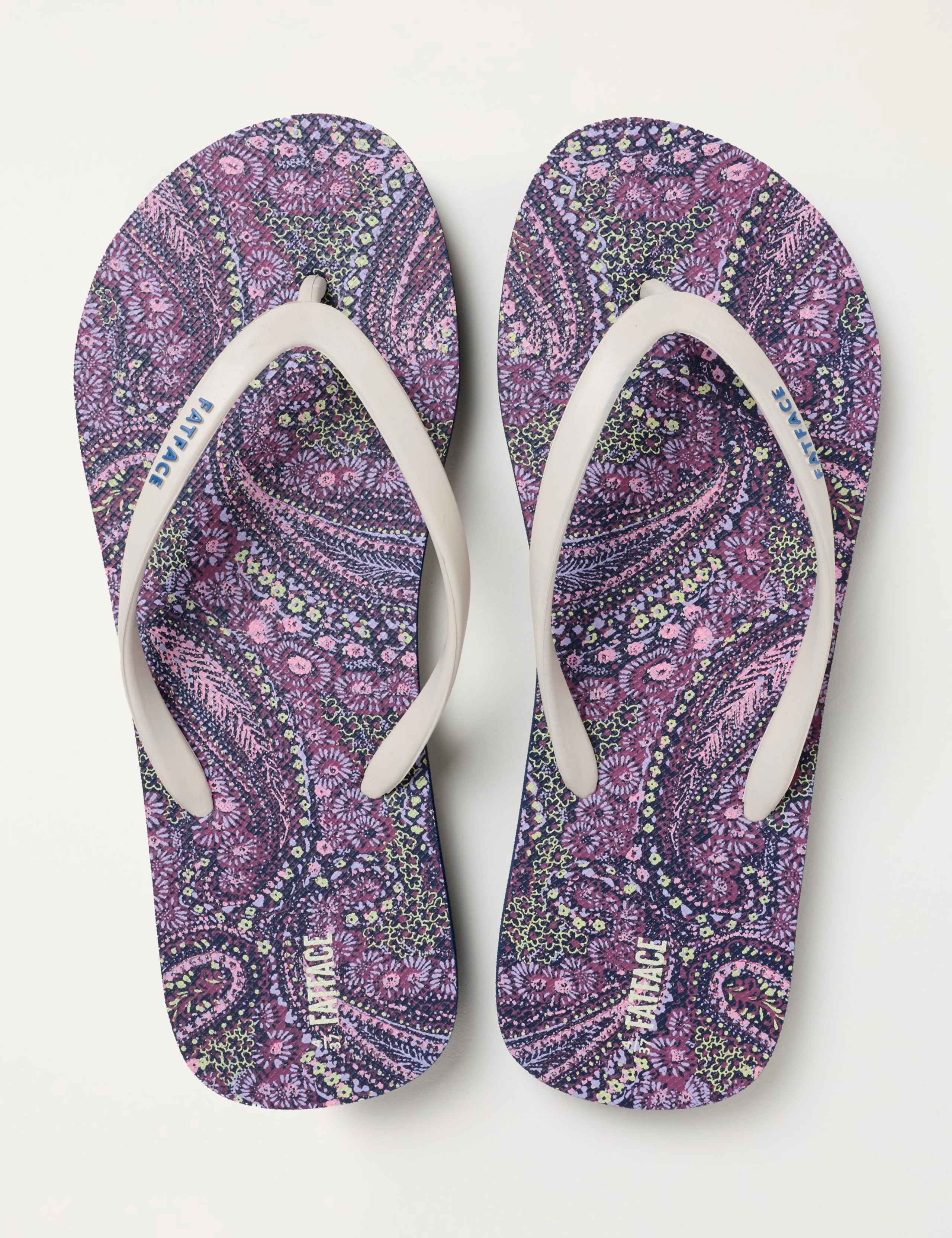 Floral Flat Flip Flops