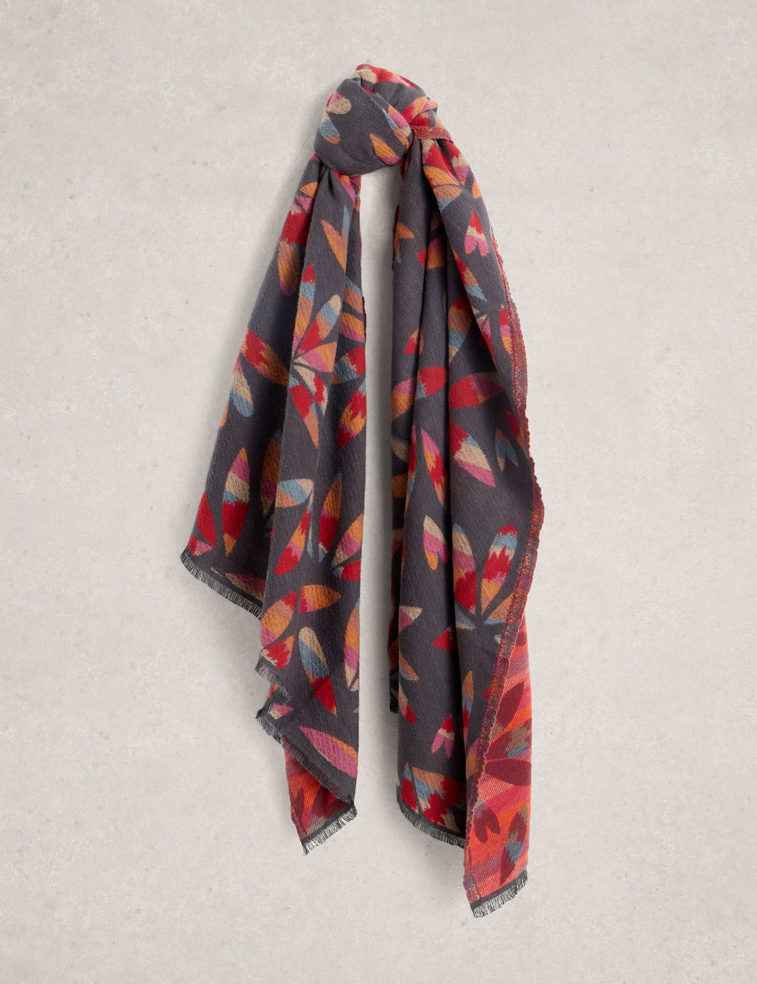 Cotton Rich Petal Print Scarf