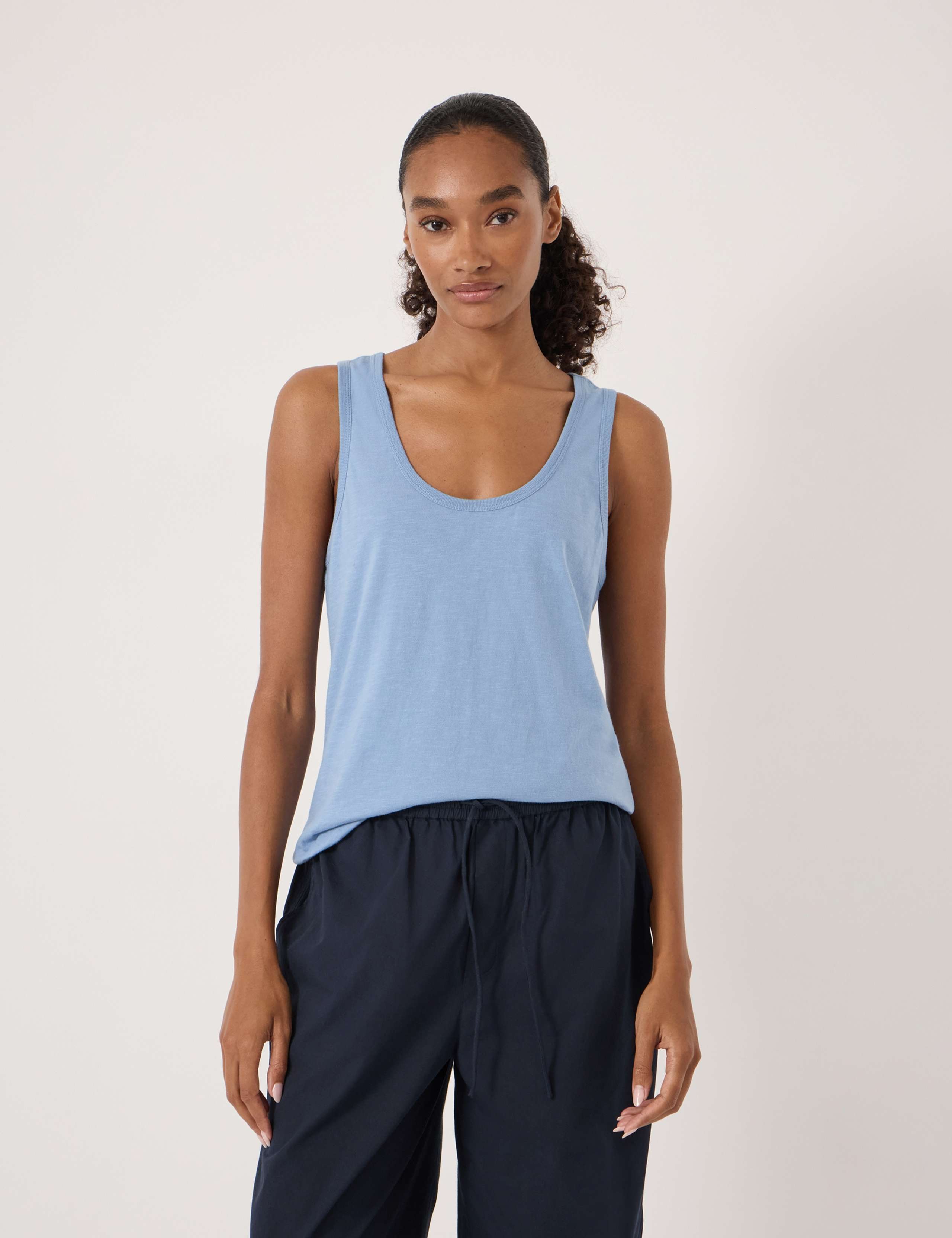 Pure Cotton Scoop Neck Vest