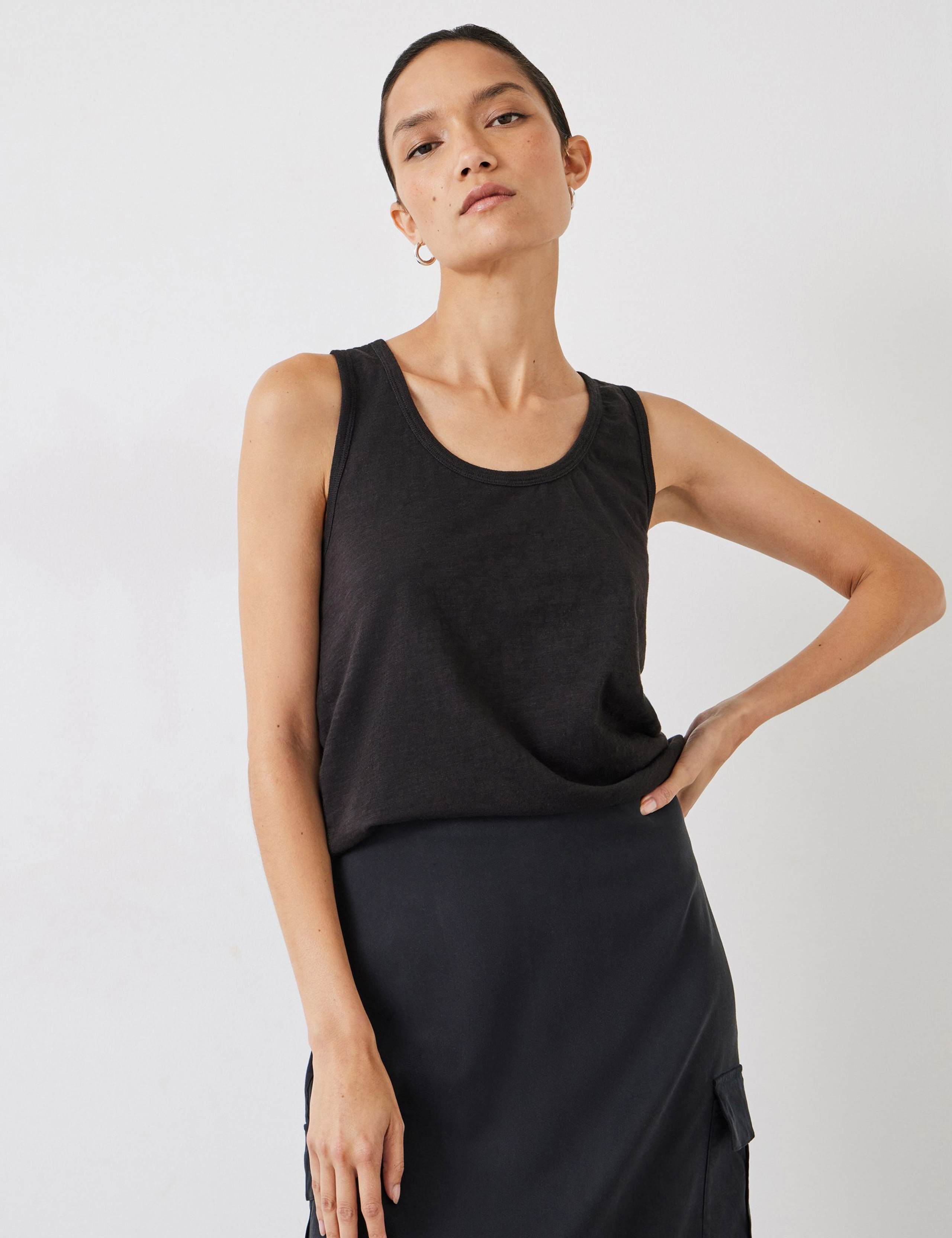 Pure Cotton Scoop Neck Vest