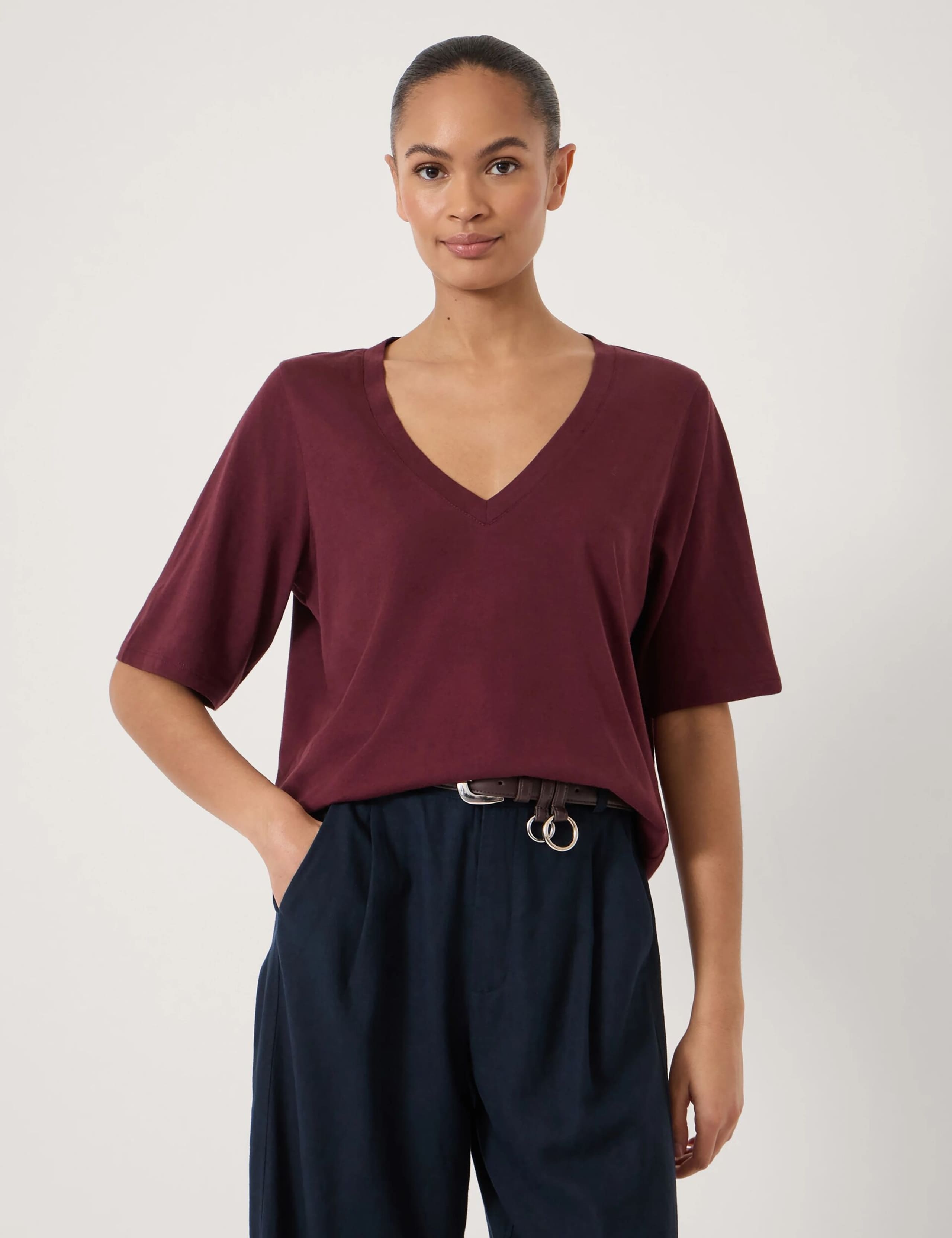 Cotton Rich V-Neck T-Shirt