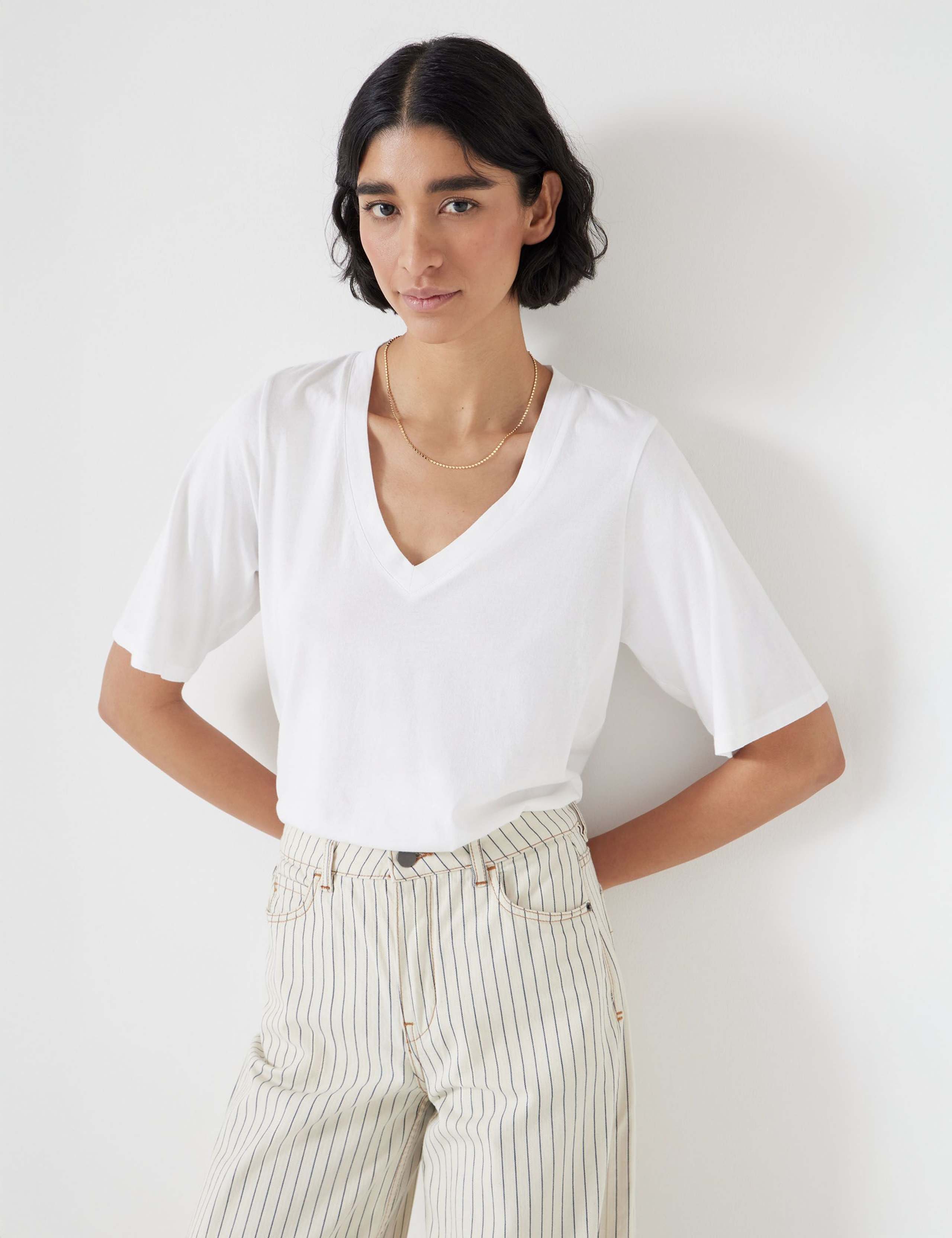 Cotton Rich V-Neck T-Shirt