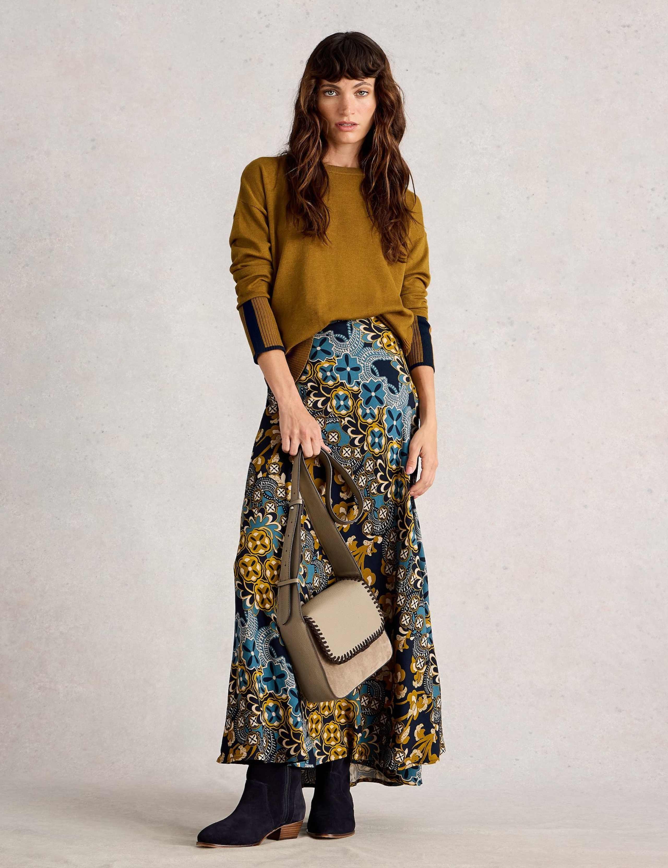 Cotton Blend Contrast Detail Jumper