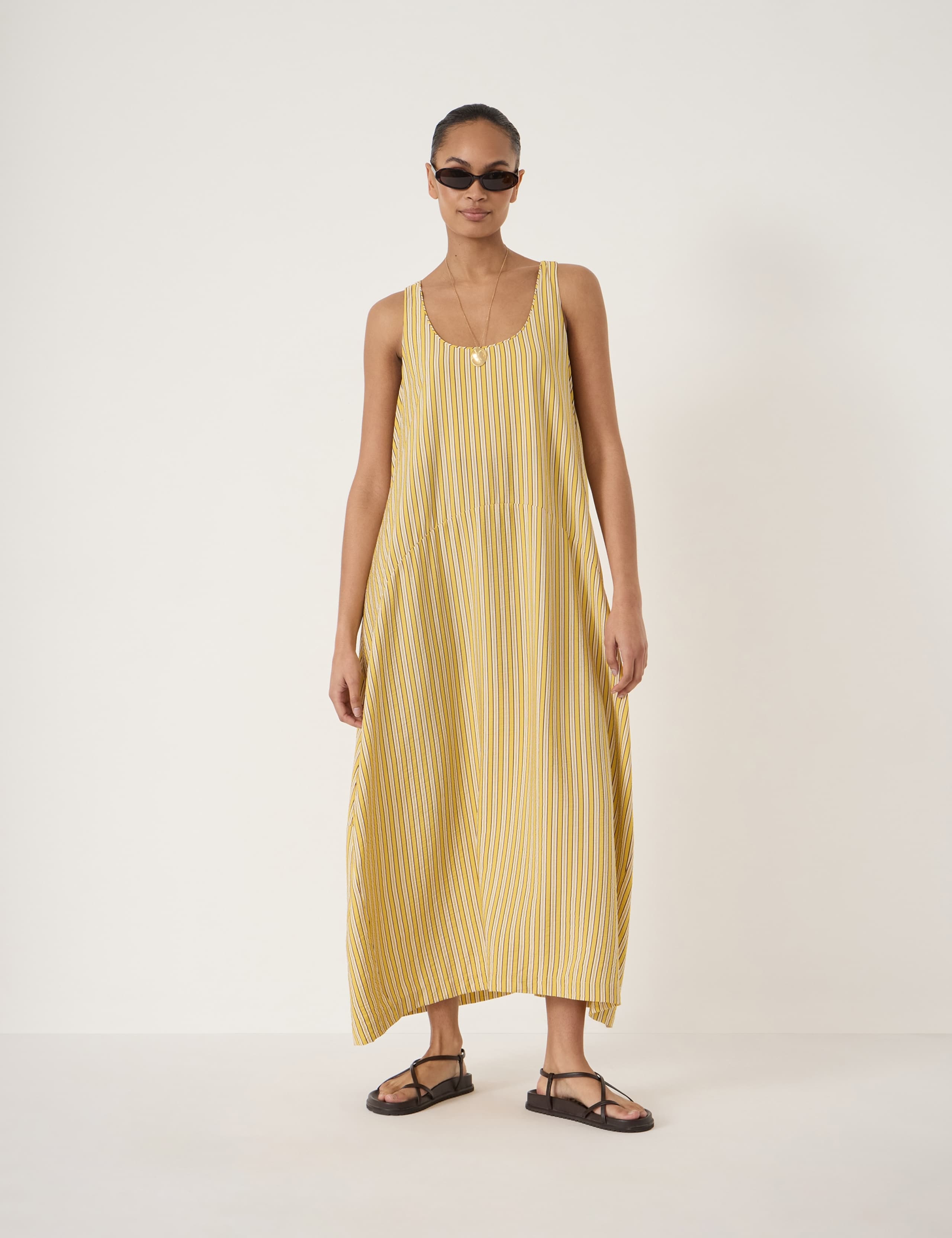 Striped Midi Shift Dress