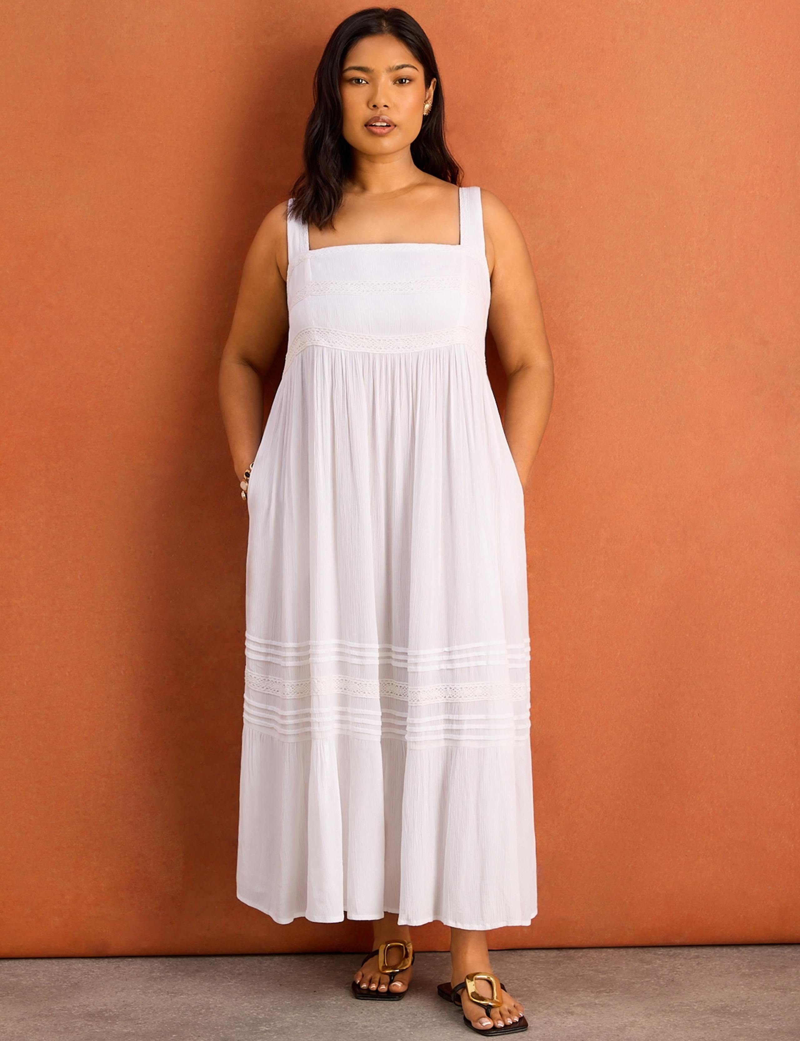 Crinkle Pintuck Midaxi Tiered Dress