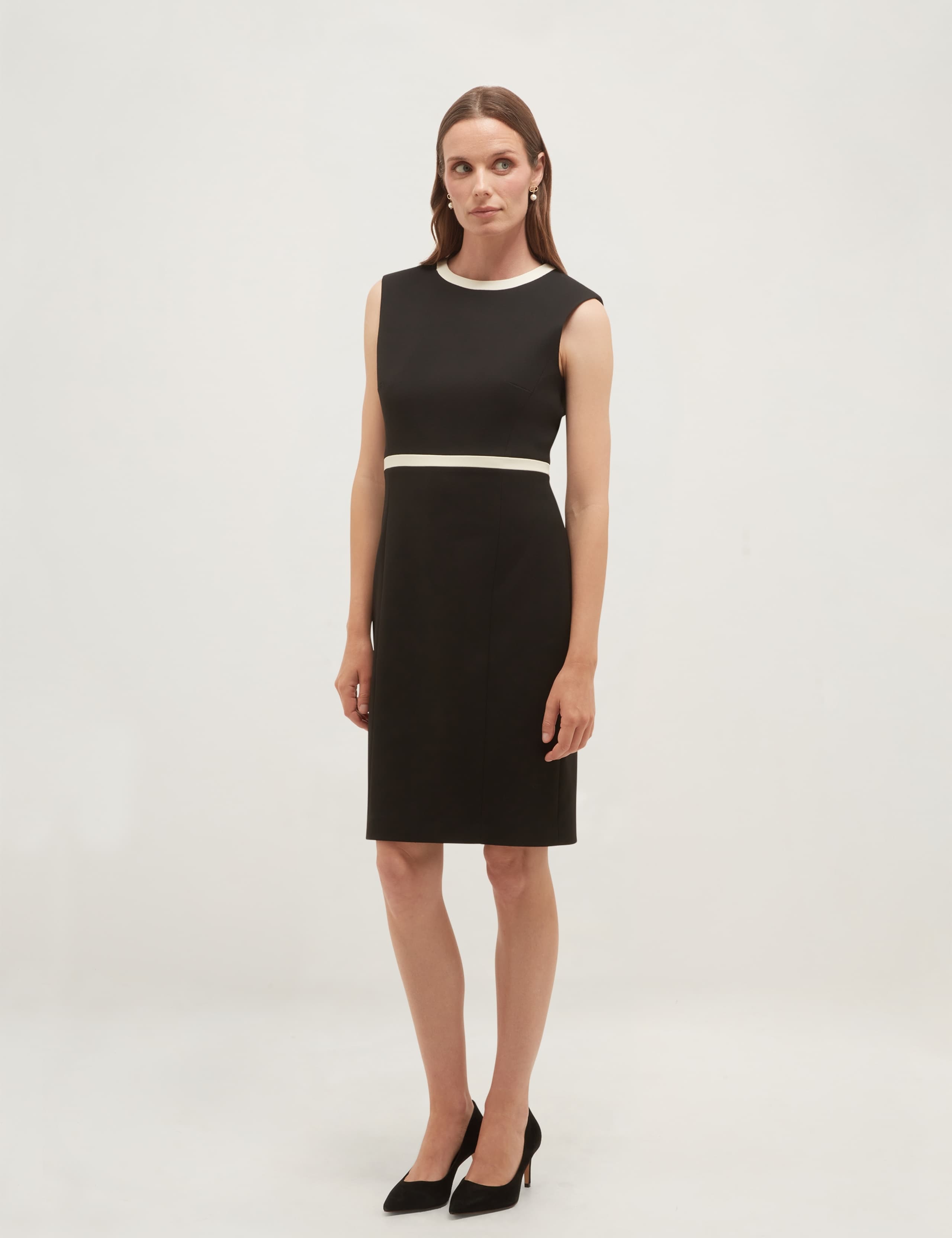 Colour Block Knee Length Shift Dress