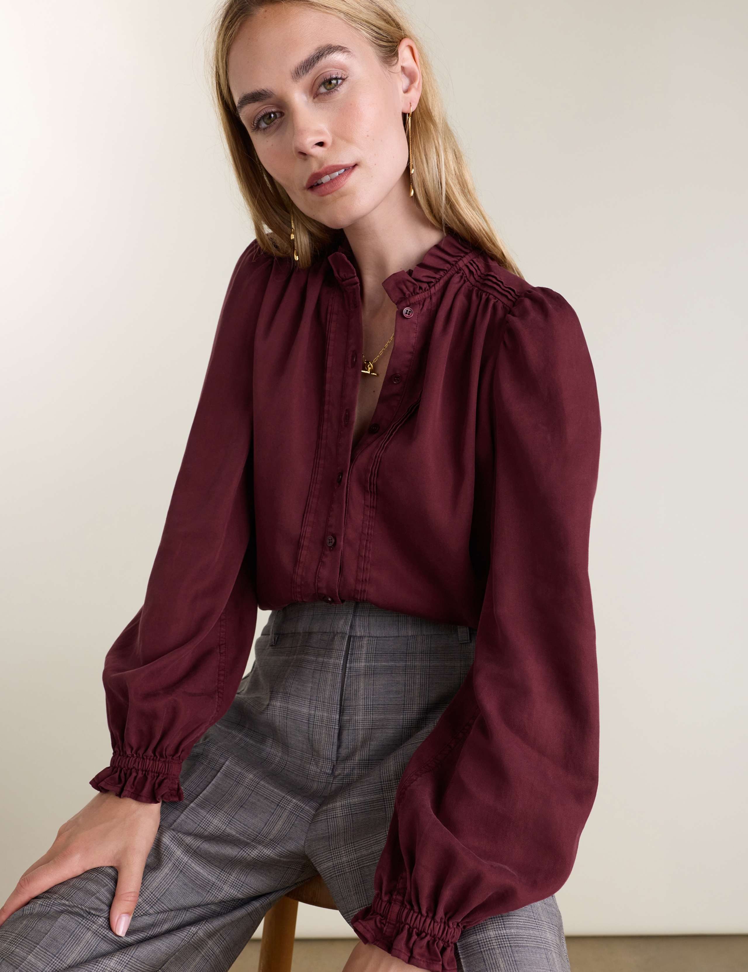Frill Neck Blouse