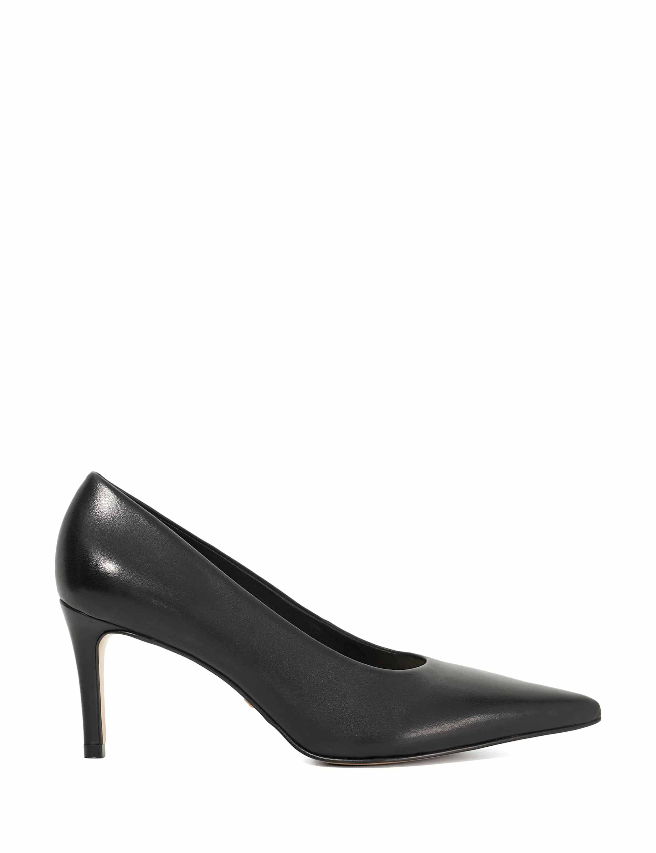 Leather Stiletto Heel Pointed Court Shoes