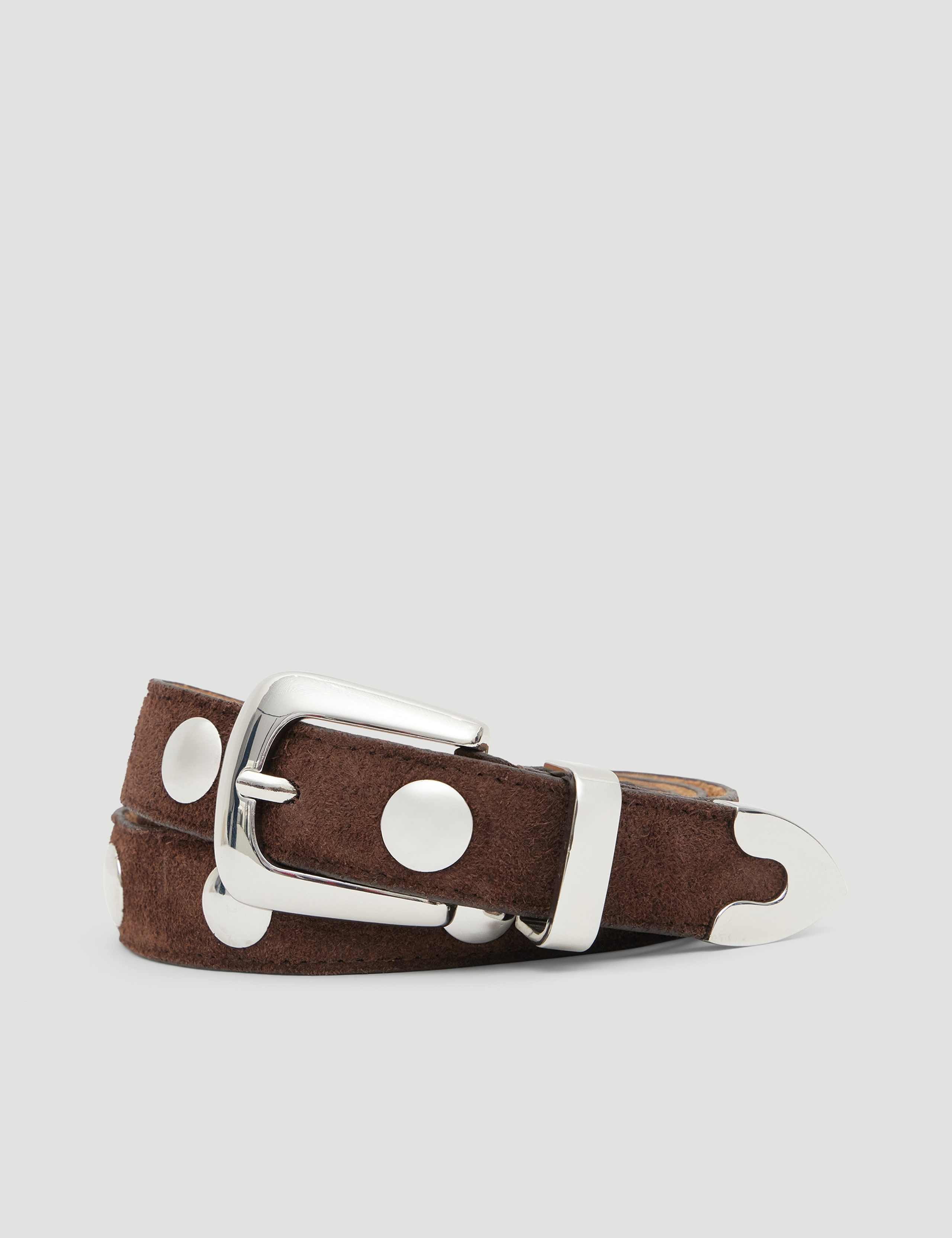 Suede Studded Belt