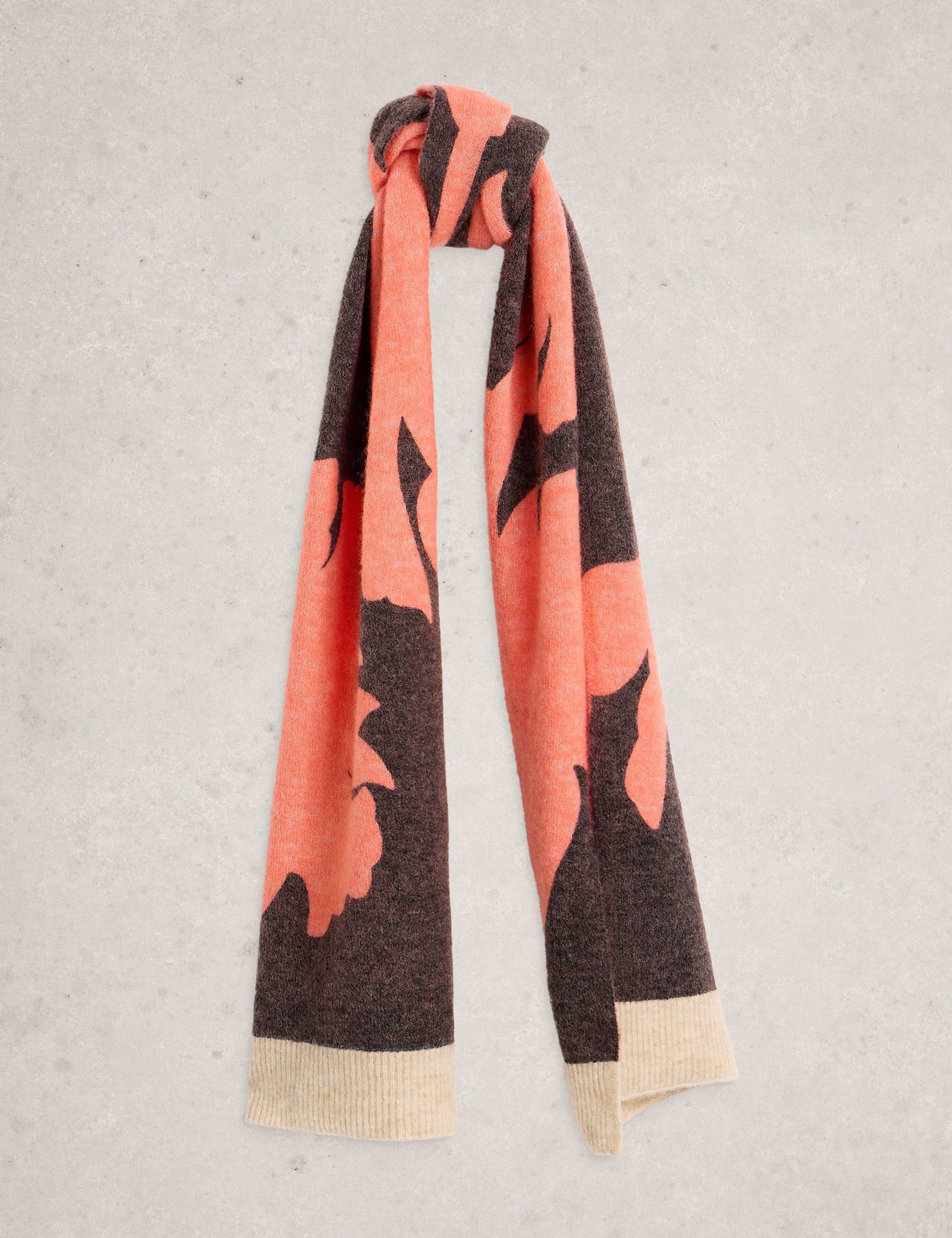 Wool Blend Tree Print Scarf