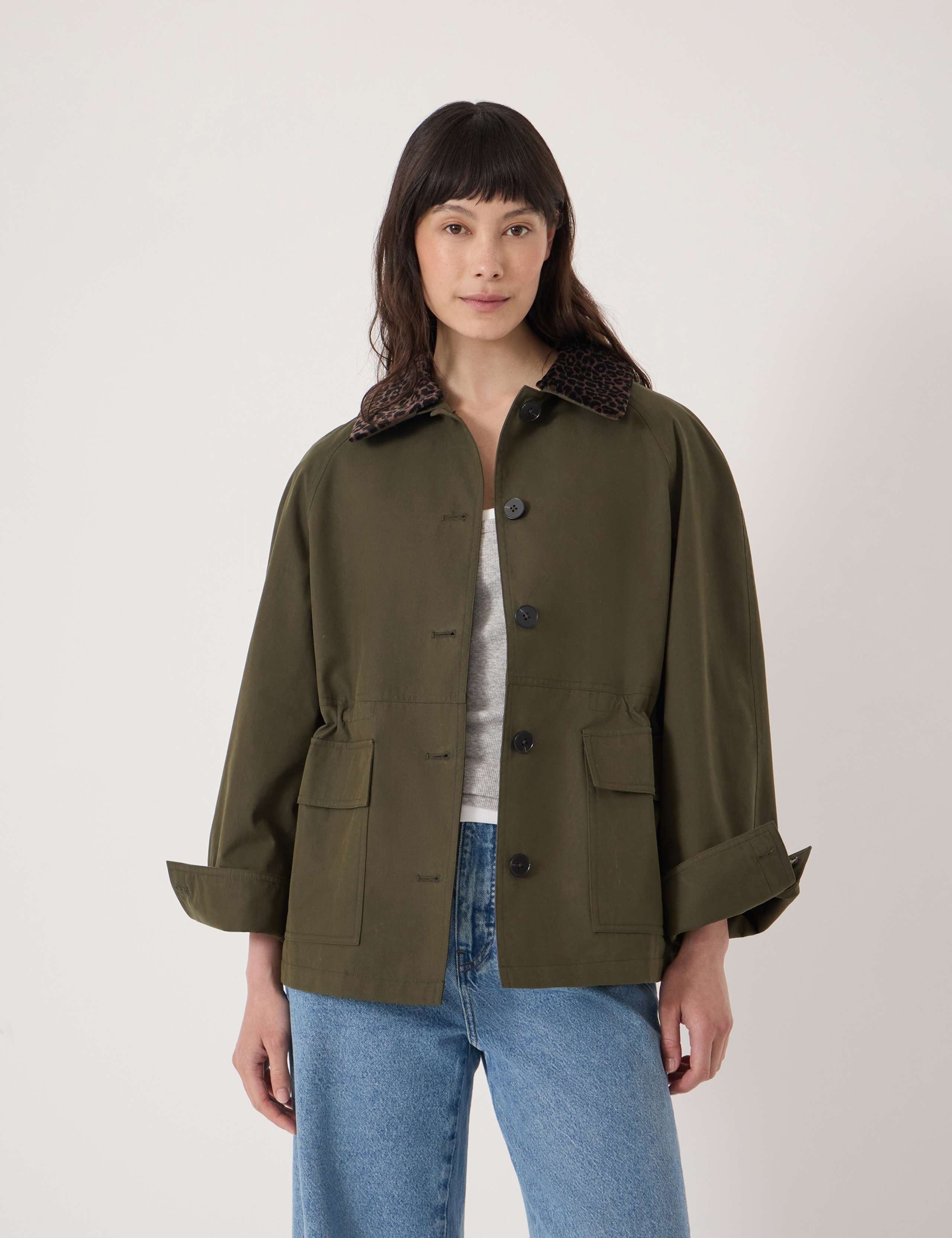Cotton Rich Oversized Collared Barn Jacket