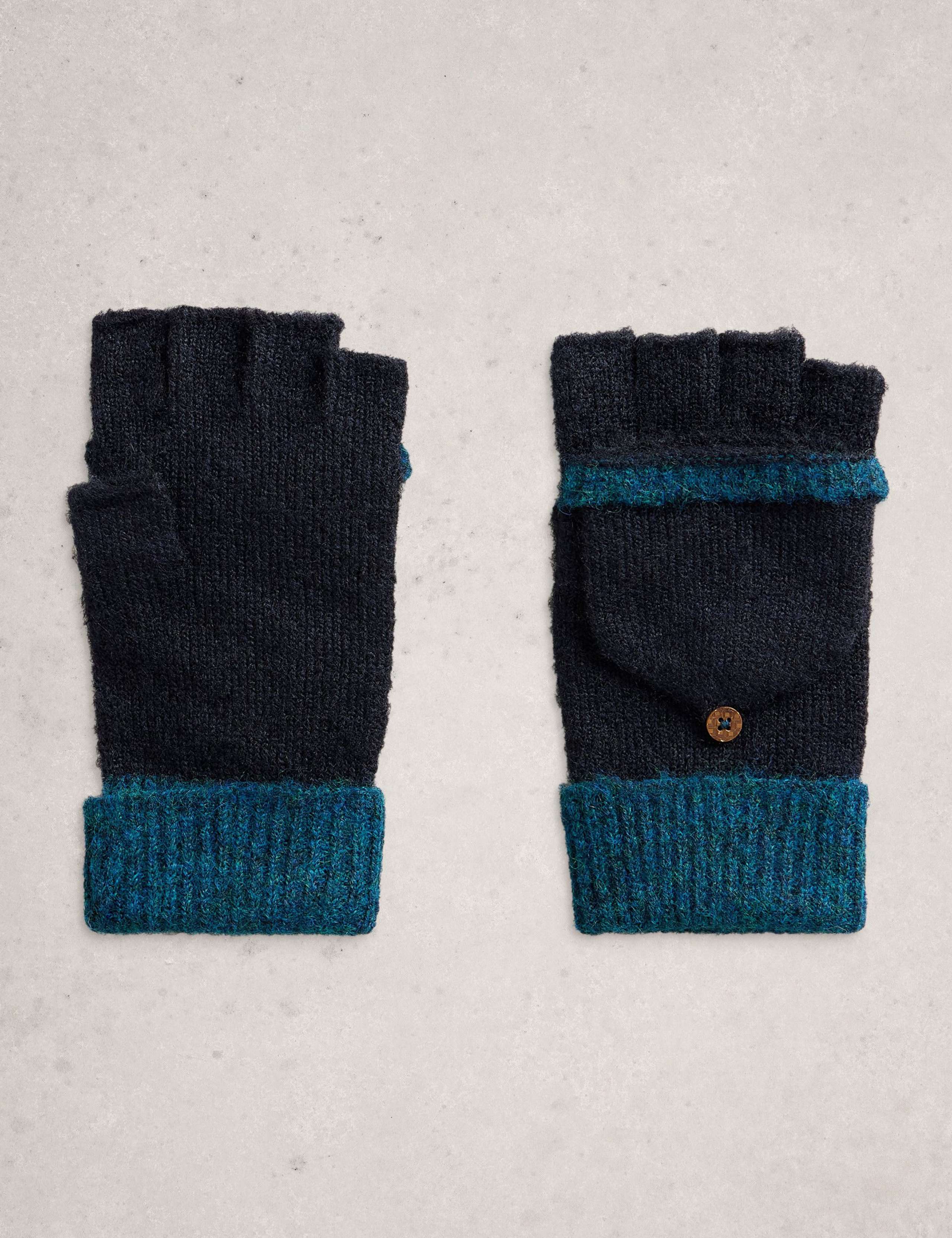 Knitted Flip-Back Fingerless Mittens