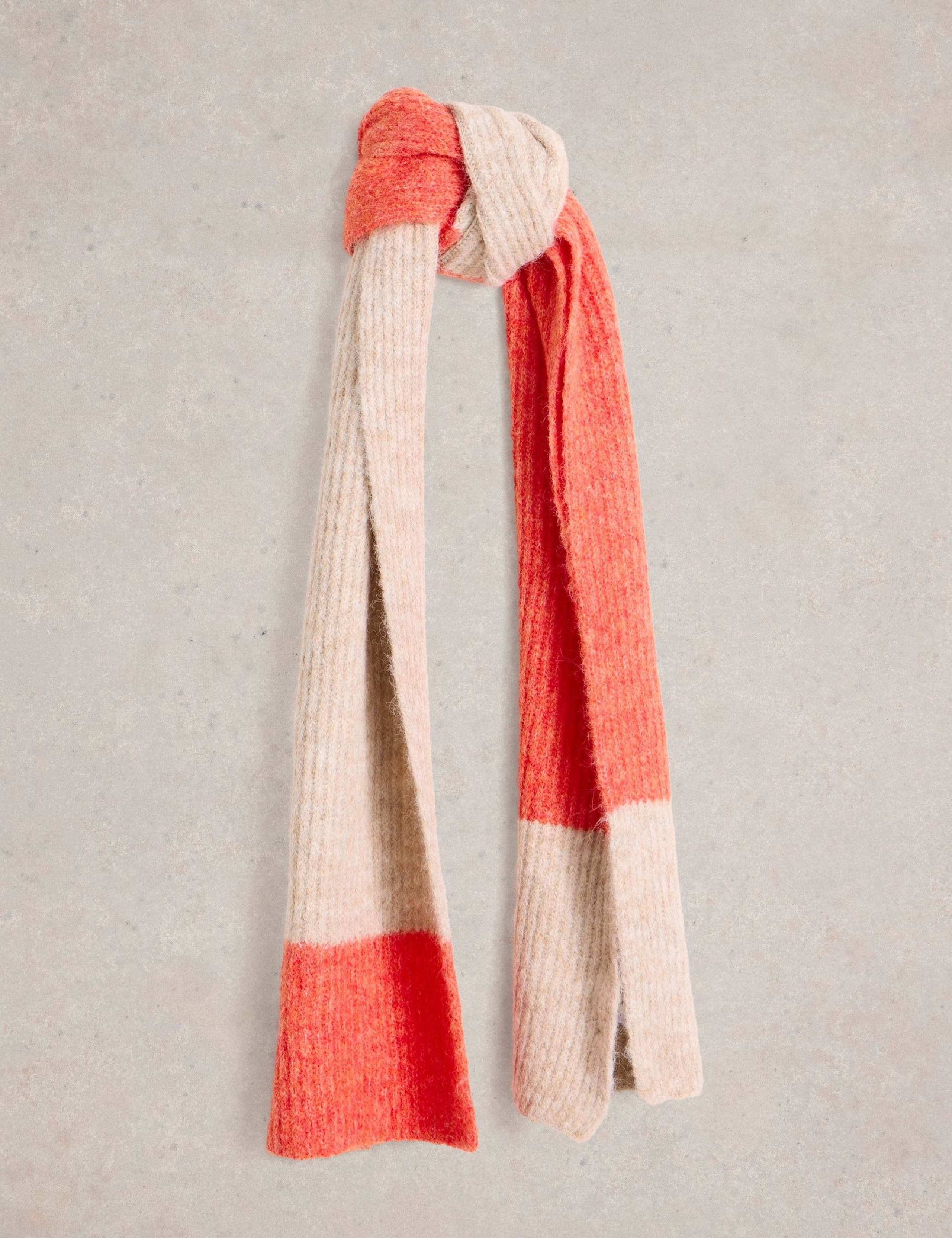 Knitted Colour Block Scarf