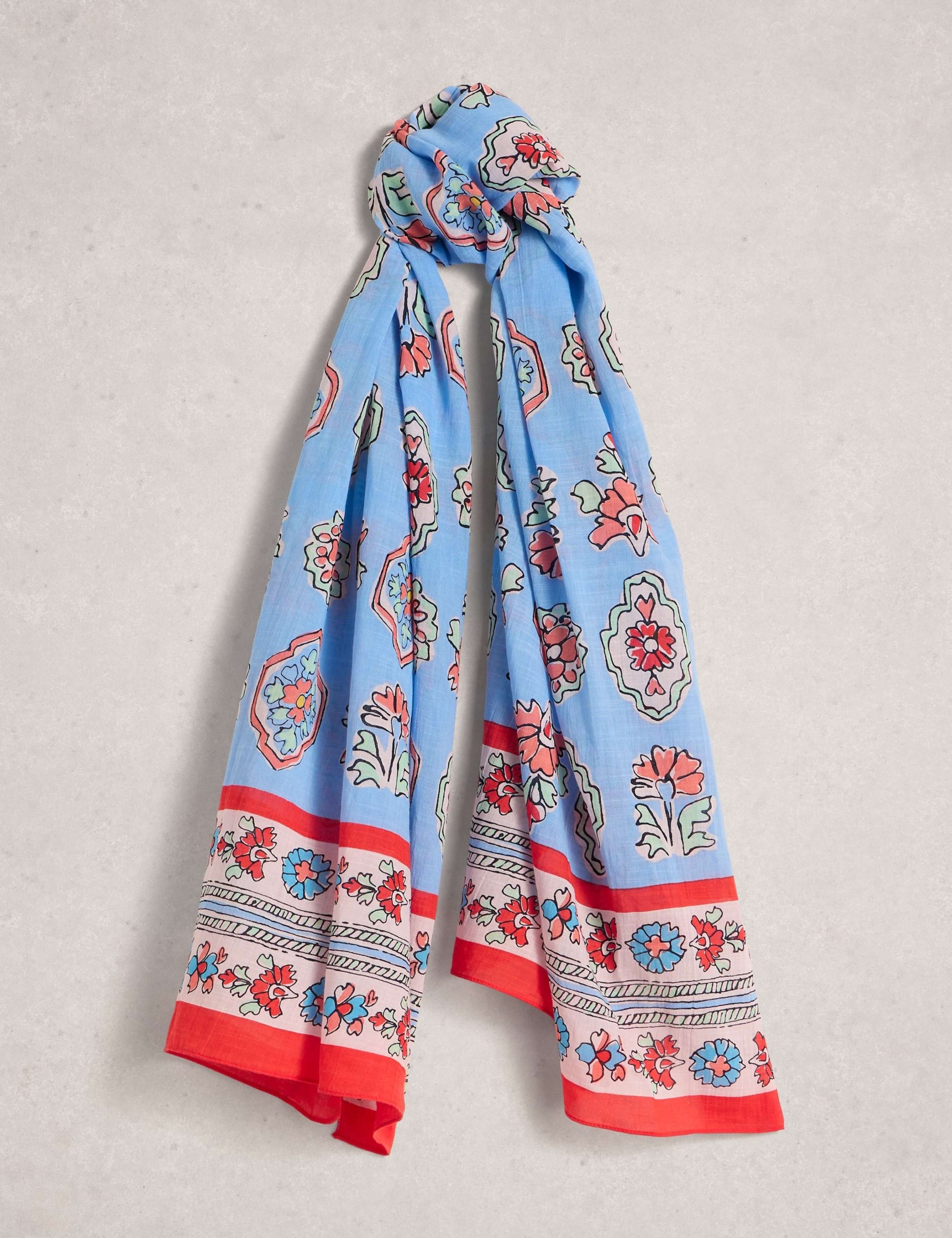Cotton Blend Printed Scarf