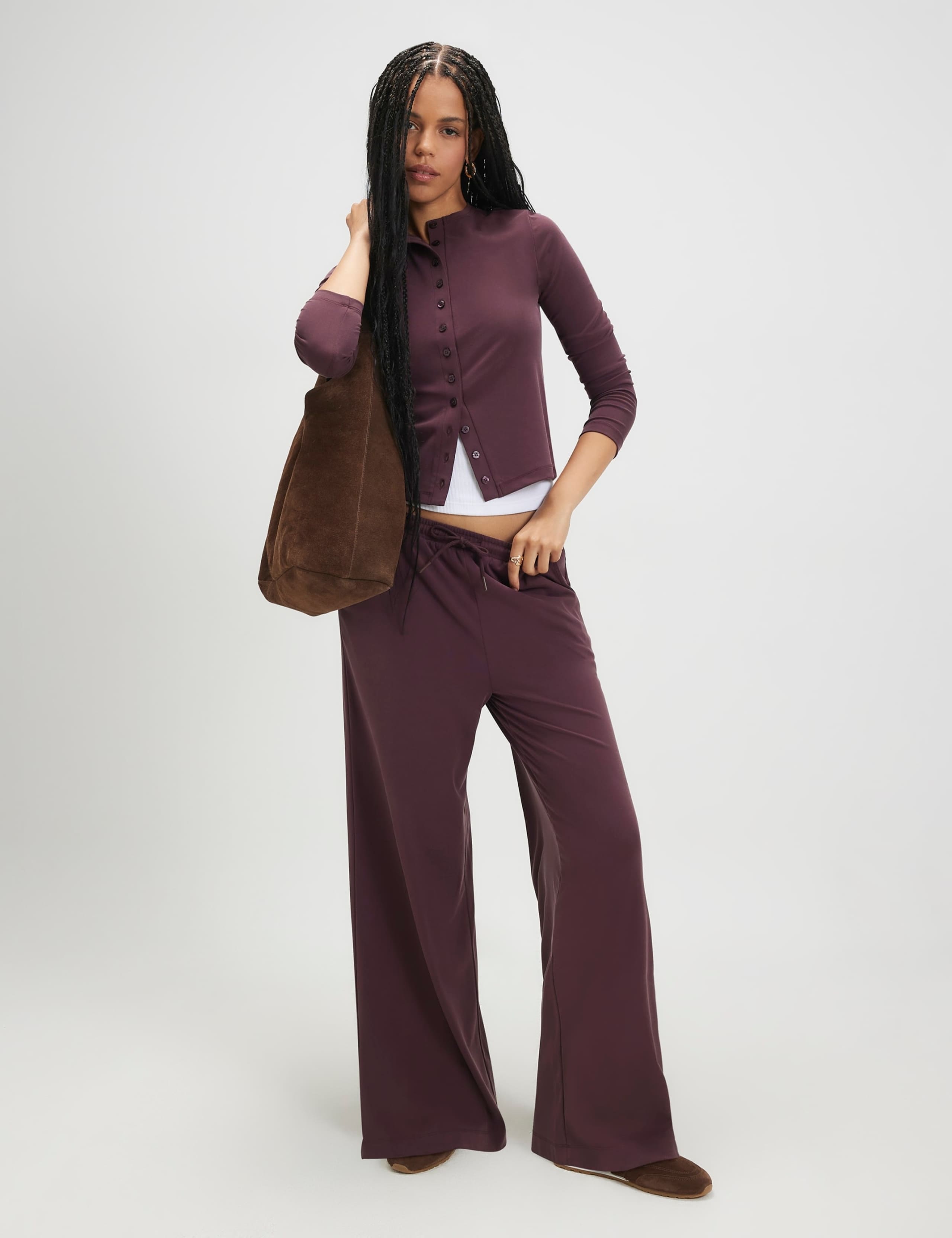 Drawstring Wide Leg Trousers