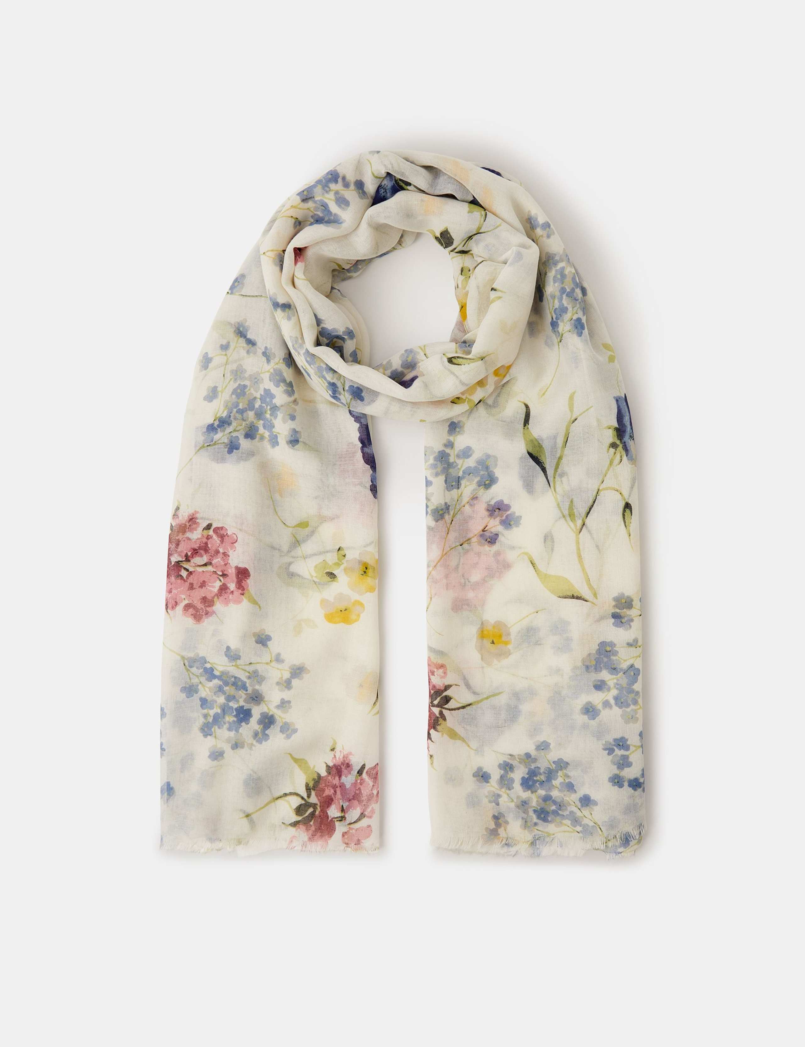 Printed Gardenia Lightweight Scarf