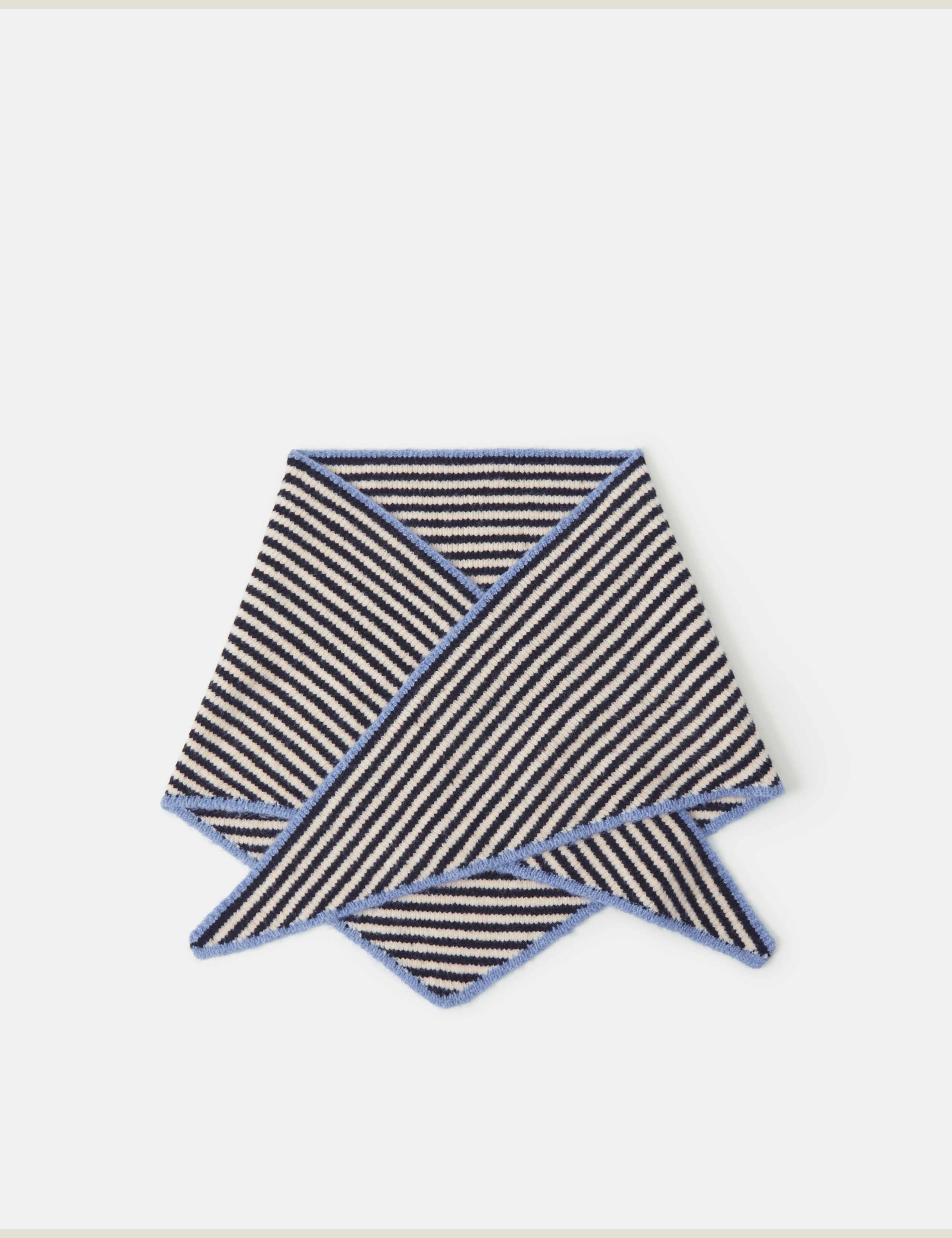 Knitted Striped Triangle Scarf