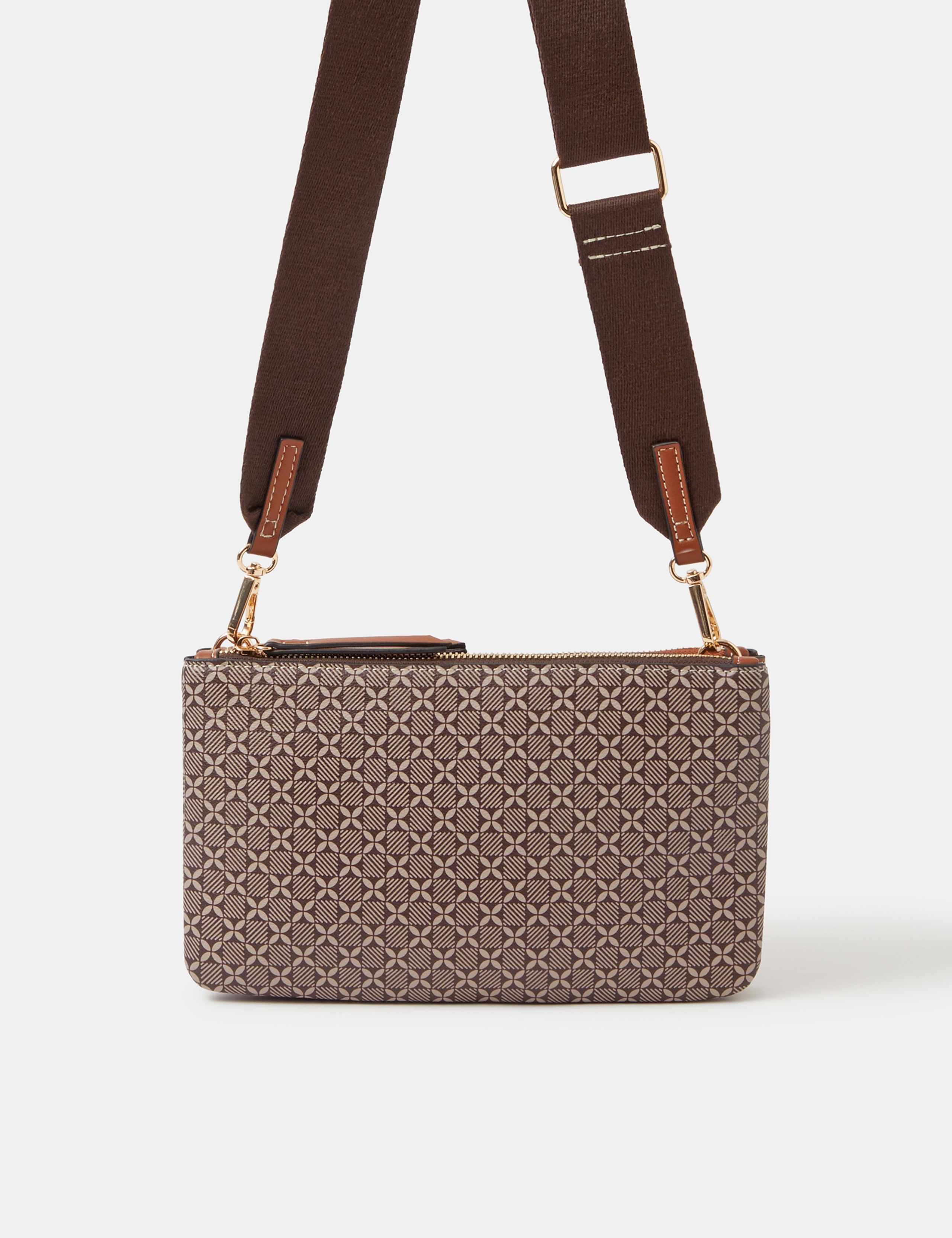 Geometric Print Crossbody Bag