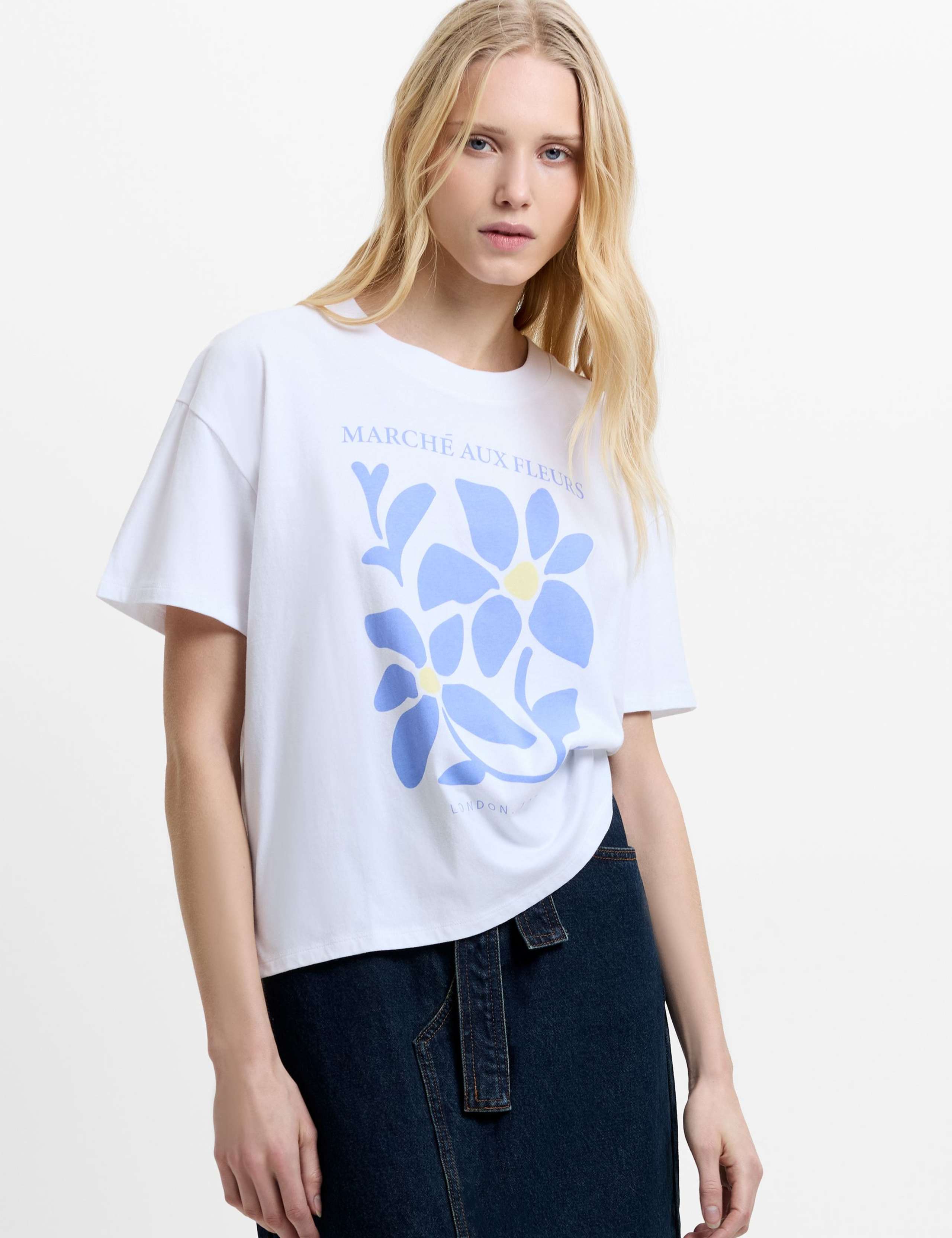 Pure Cotton Flower Market T-Shirt