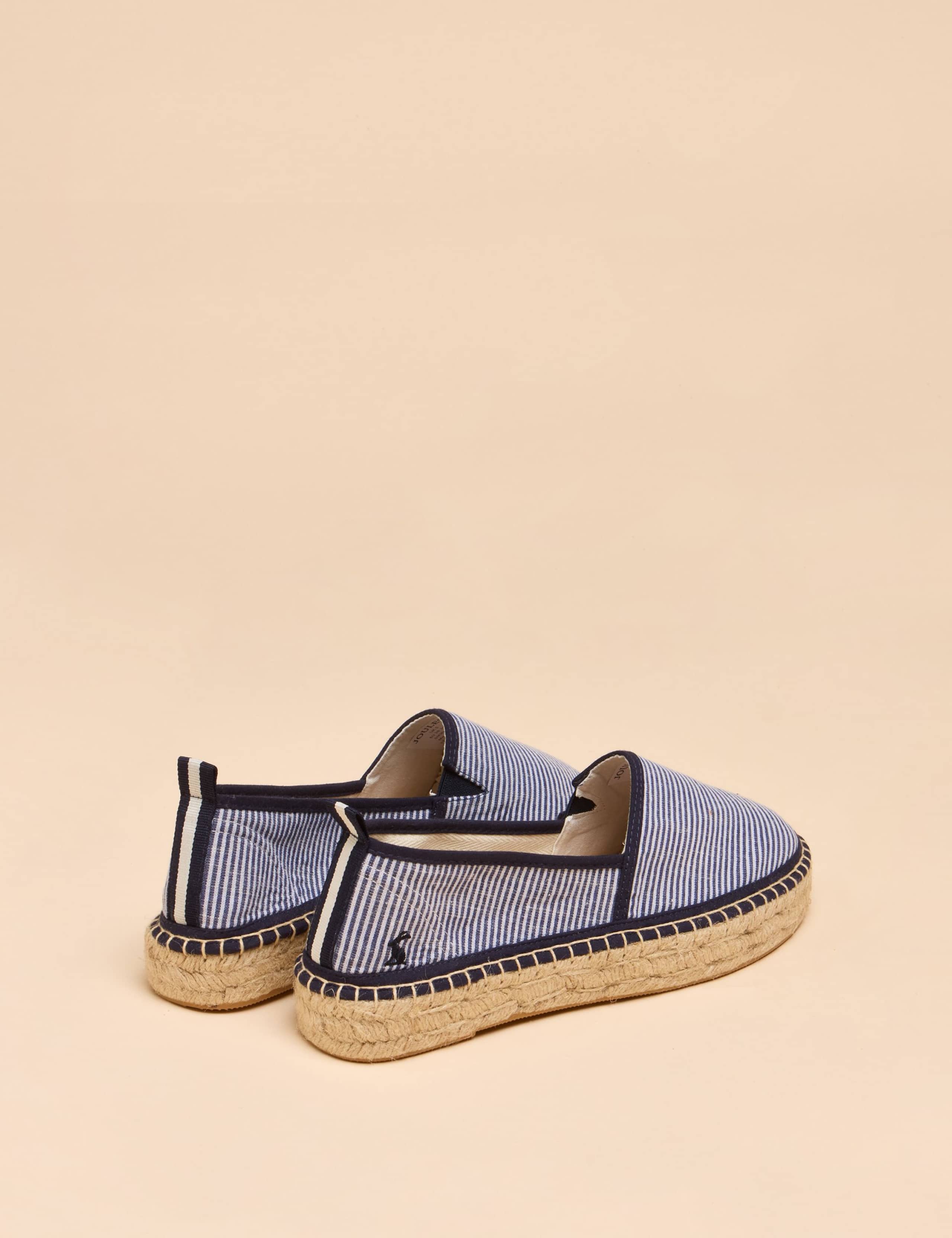 Canvas Striped Flat Espadrilles