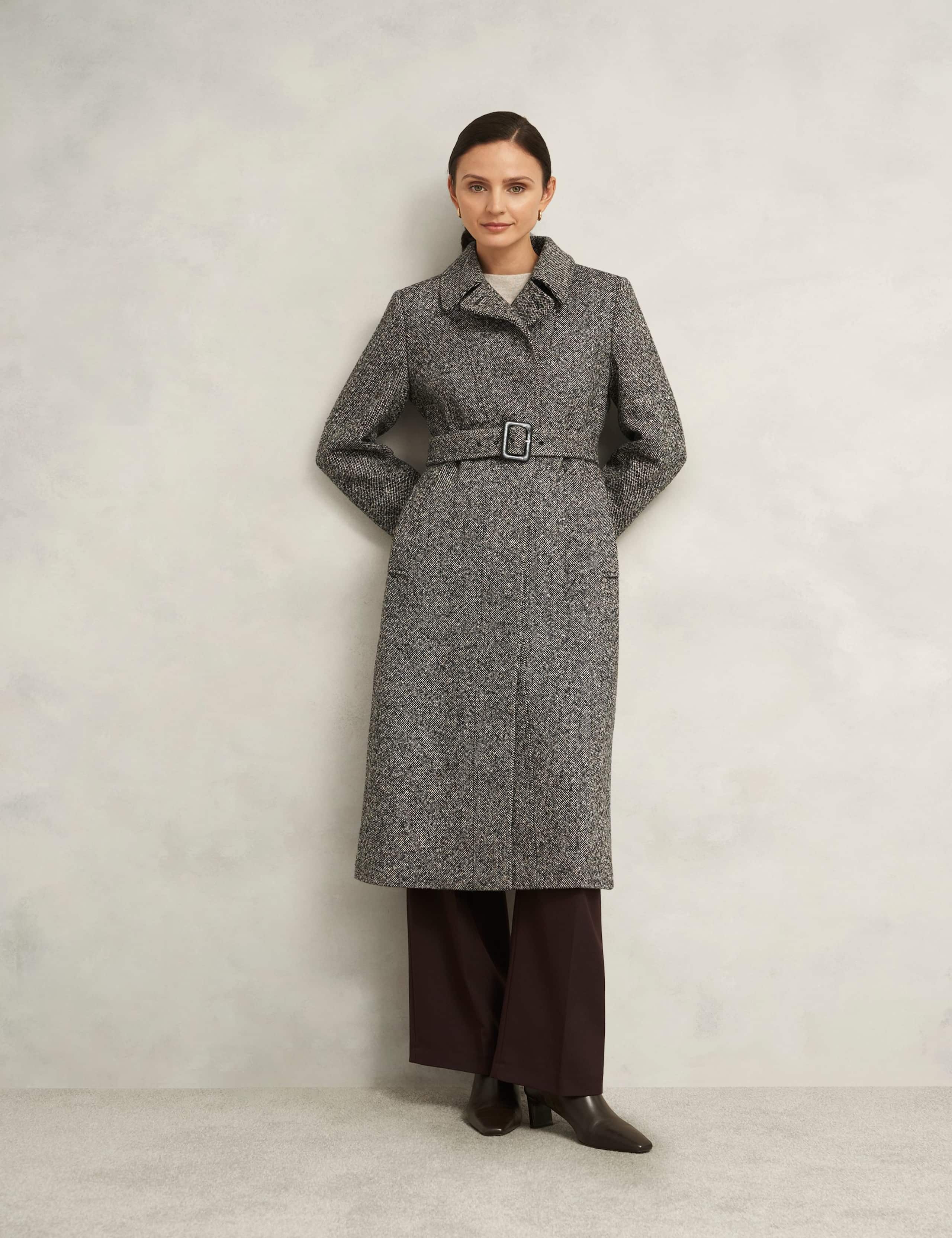 Wool Rich Textured Trench Coat