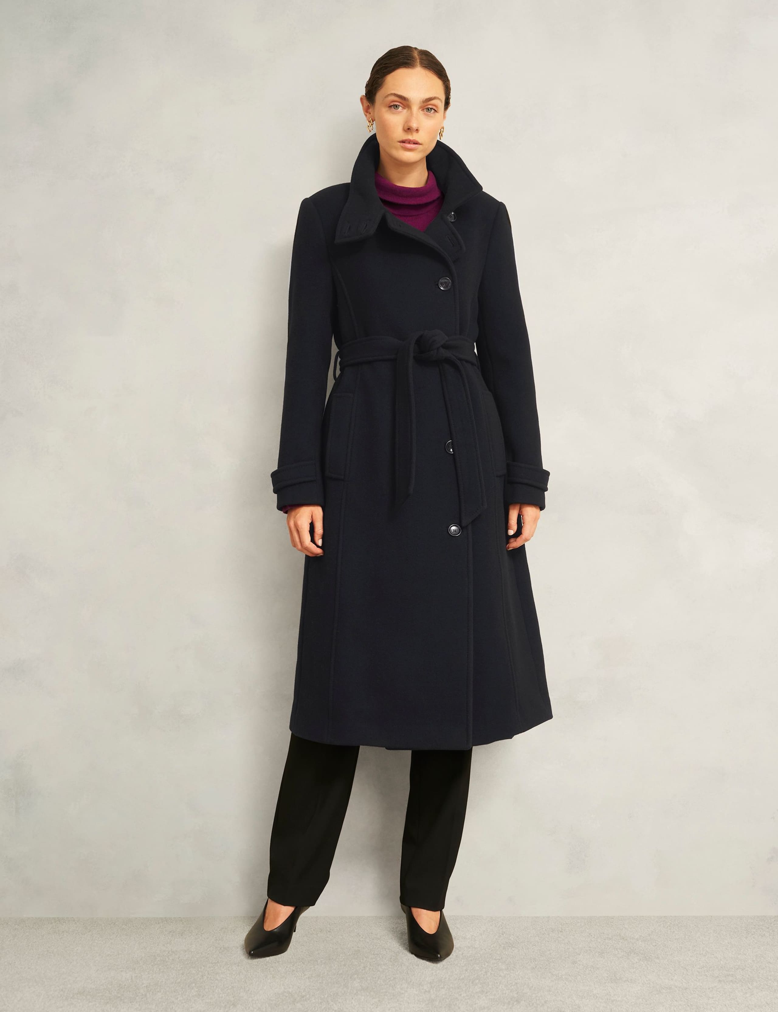 Wool Rich Longline Trench Coat
