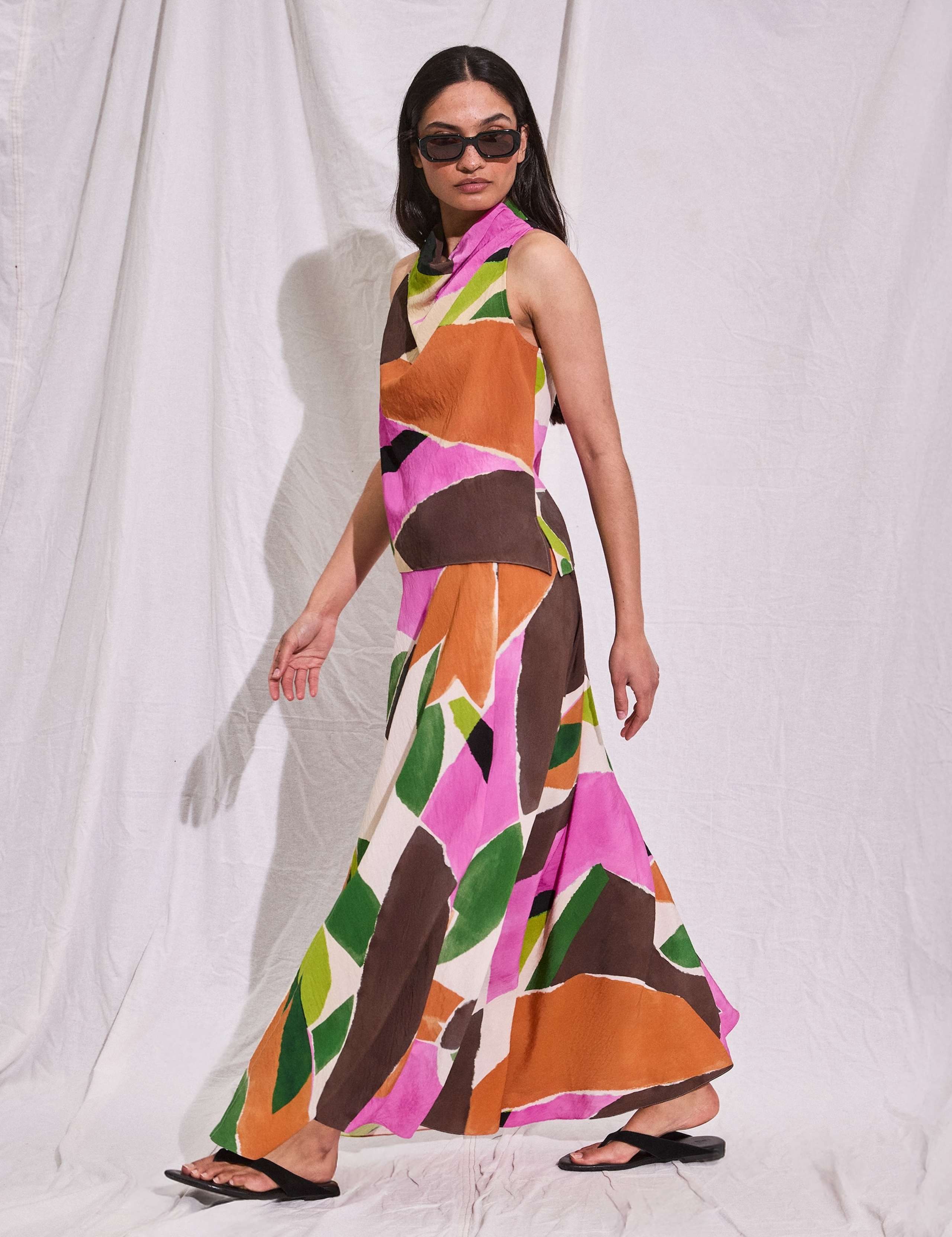 Geometric Maxi Skirt