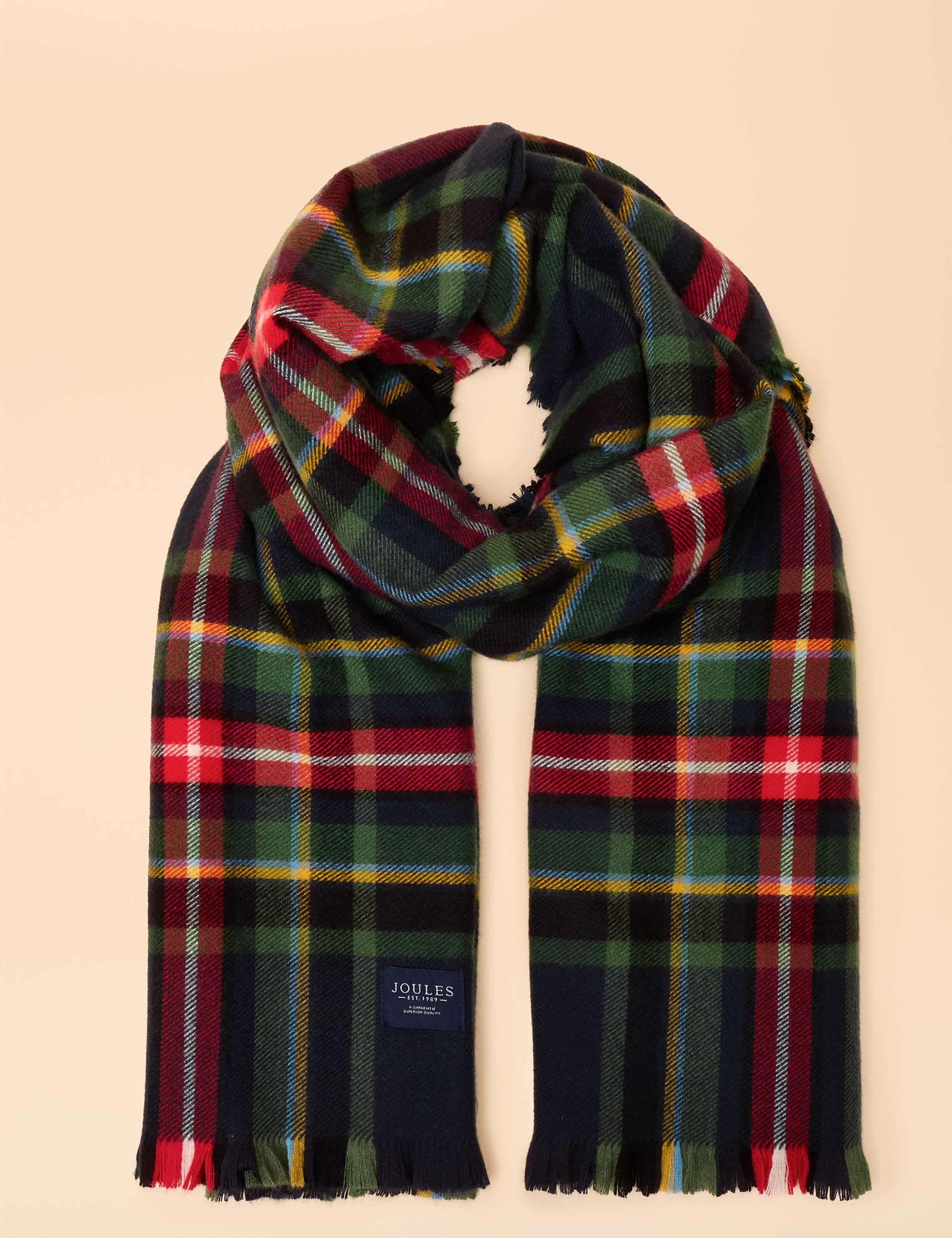 Checked Large Scarf