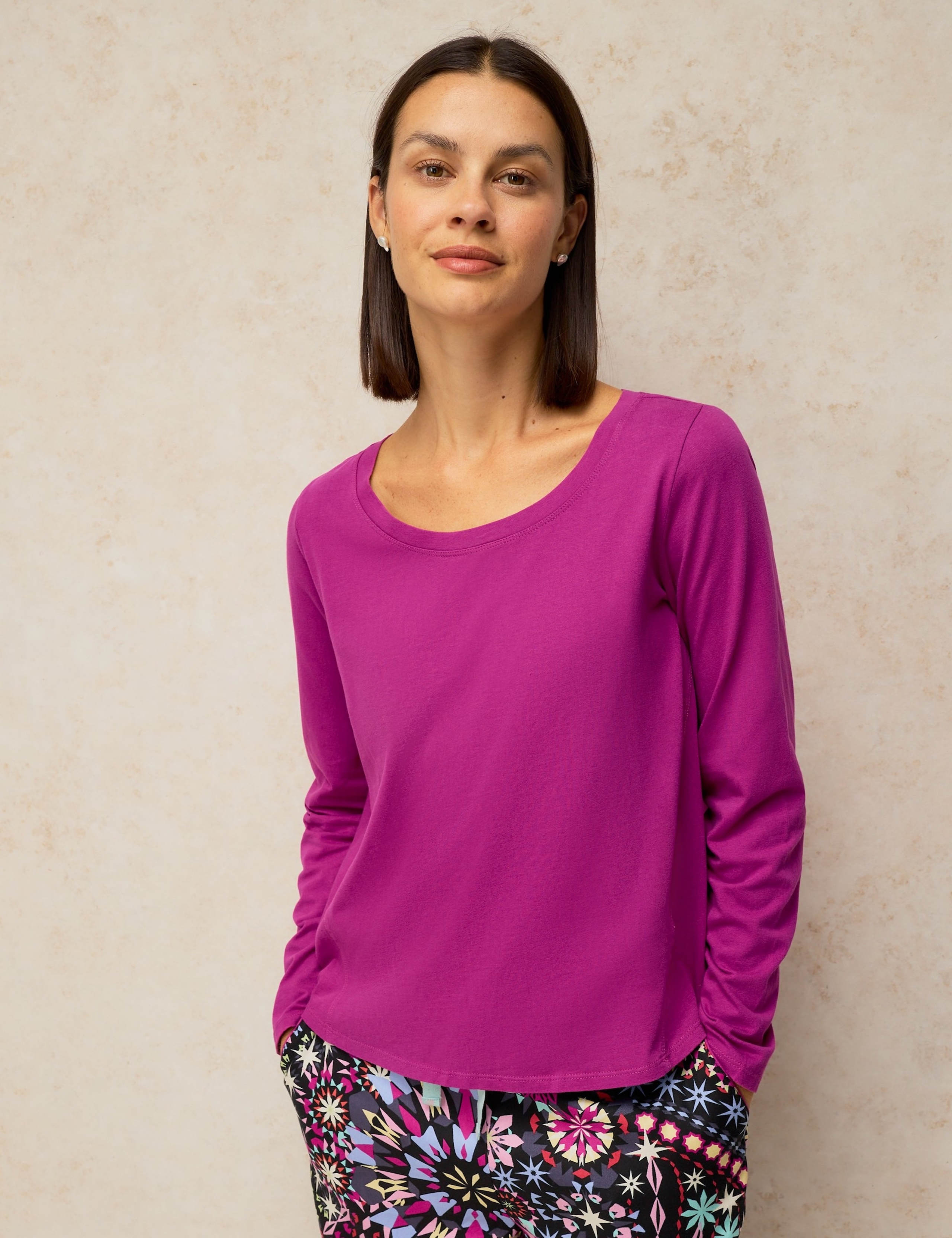 Pure Cotton Jersey Pyjama Top